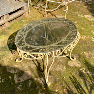 Oval Wrought Iron Coffee Table - SOLD