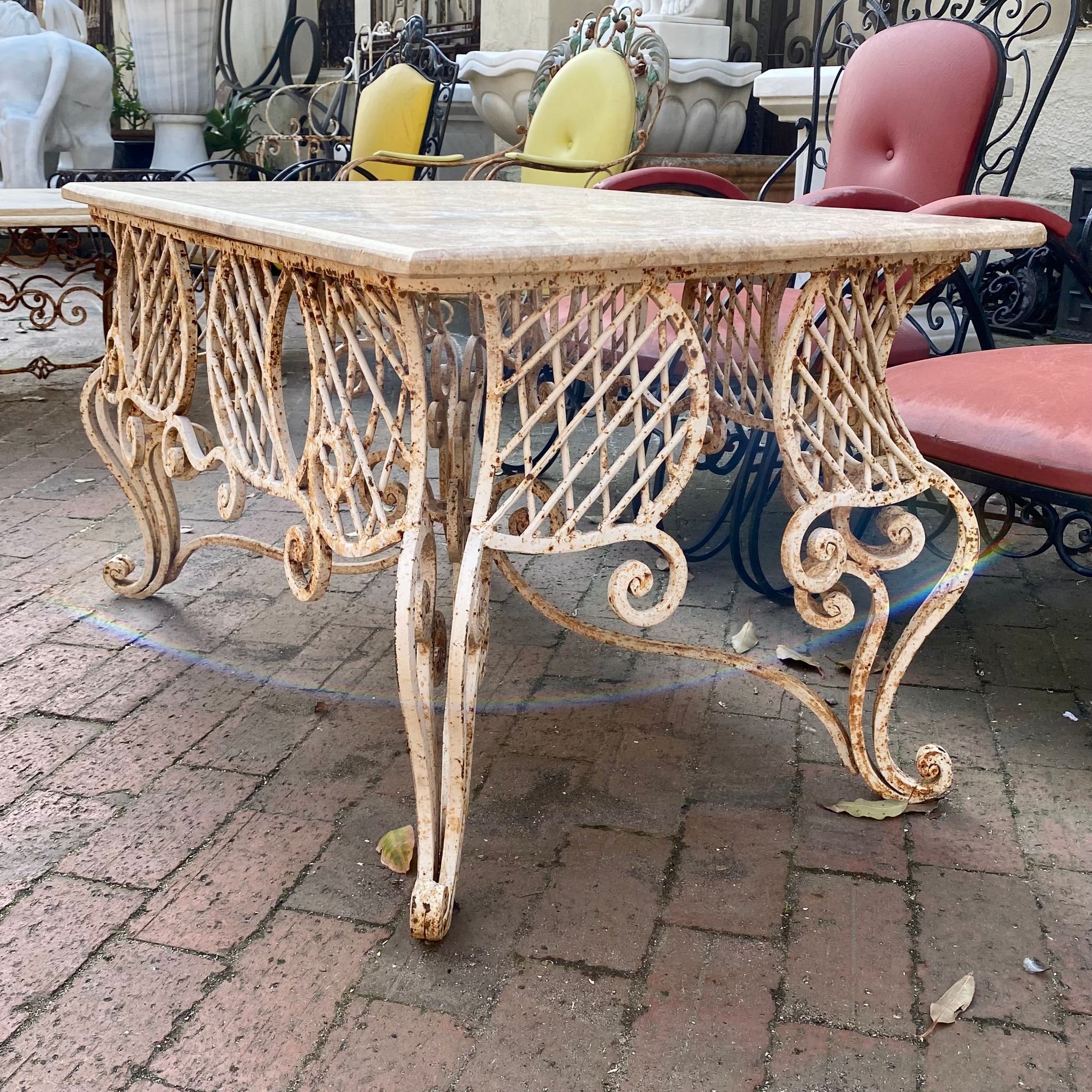 Rustic Wrought Iron Coffee Table - SOLD