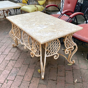 Rustic Wrought Iron Coffee Table - SOLD