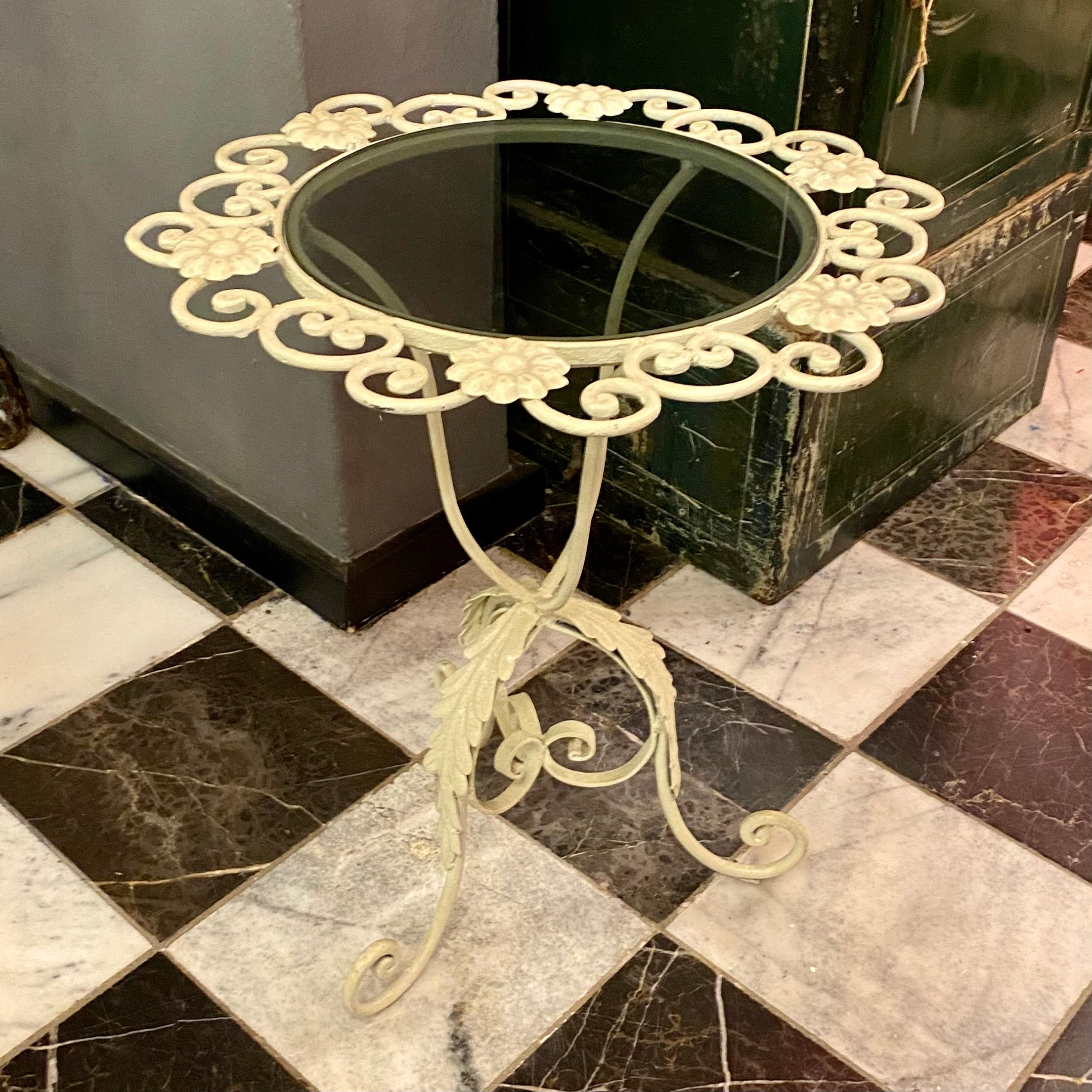 Wrought Iron Side Table