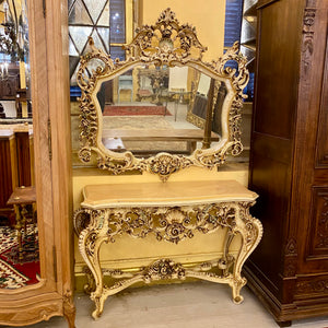 Antique Italian Console and Mirror Set