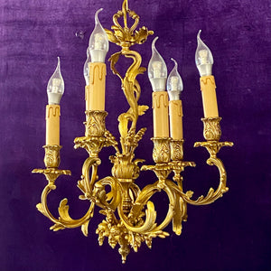 Fabulous Polished Brass Antique Chandelier