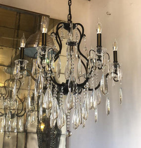 Beautiful Italian Cage Style Chandelier with Crystals