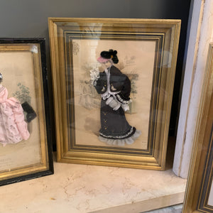 Vintage Framed Victorian Fashion Artworks