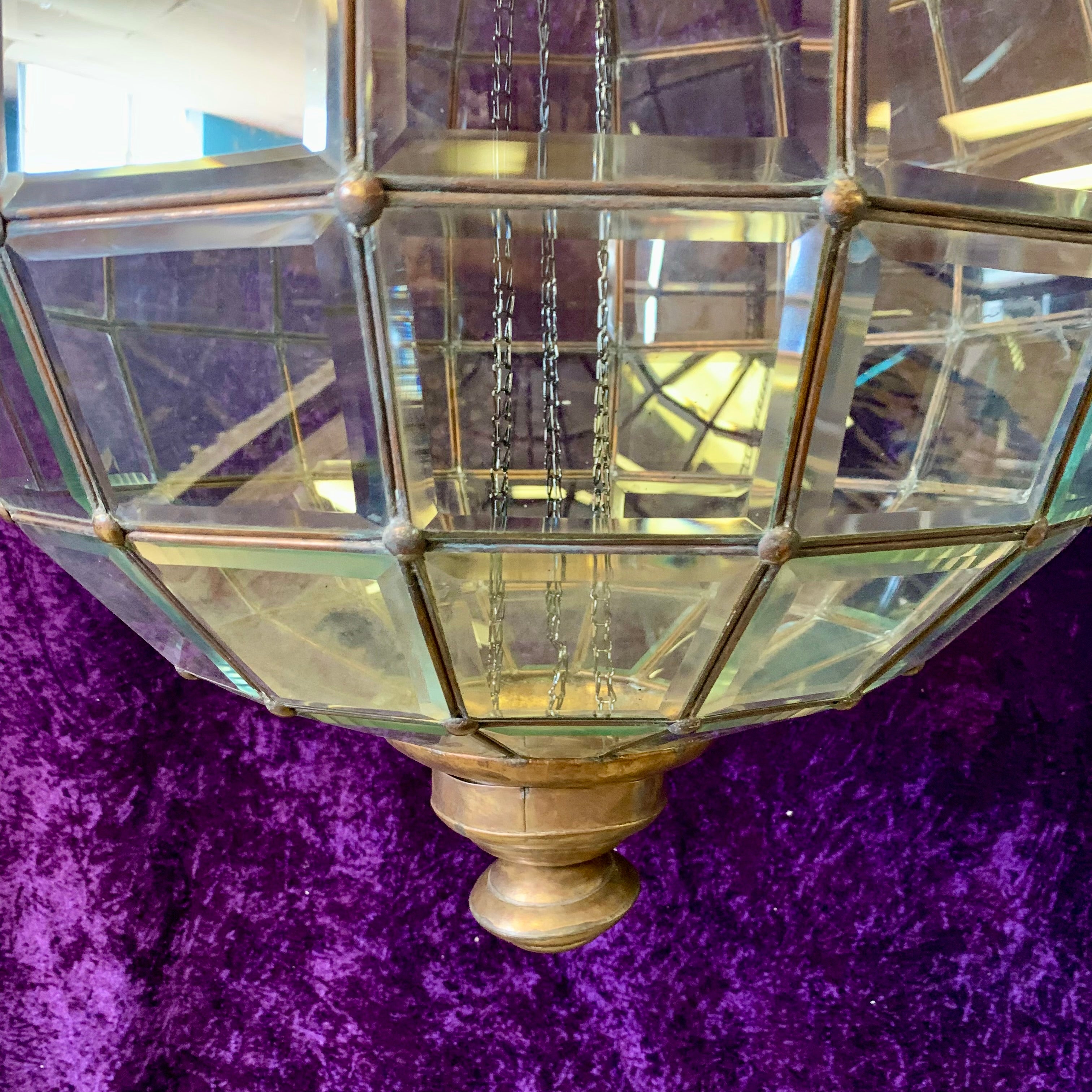 Aged Brass Bubble Lantern