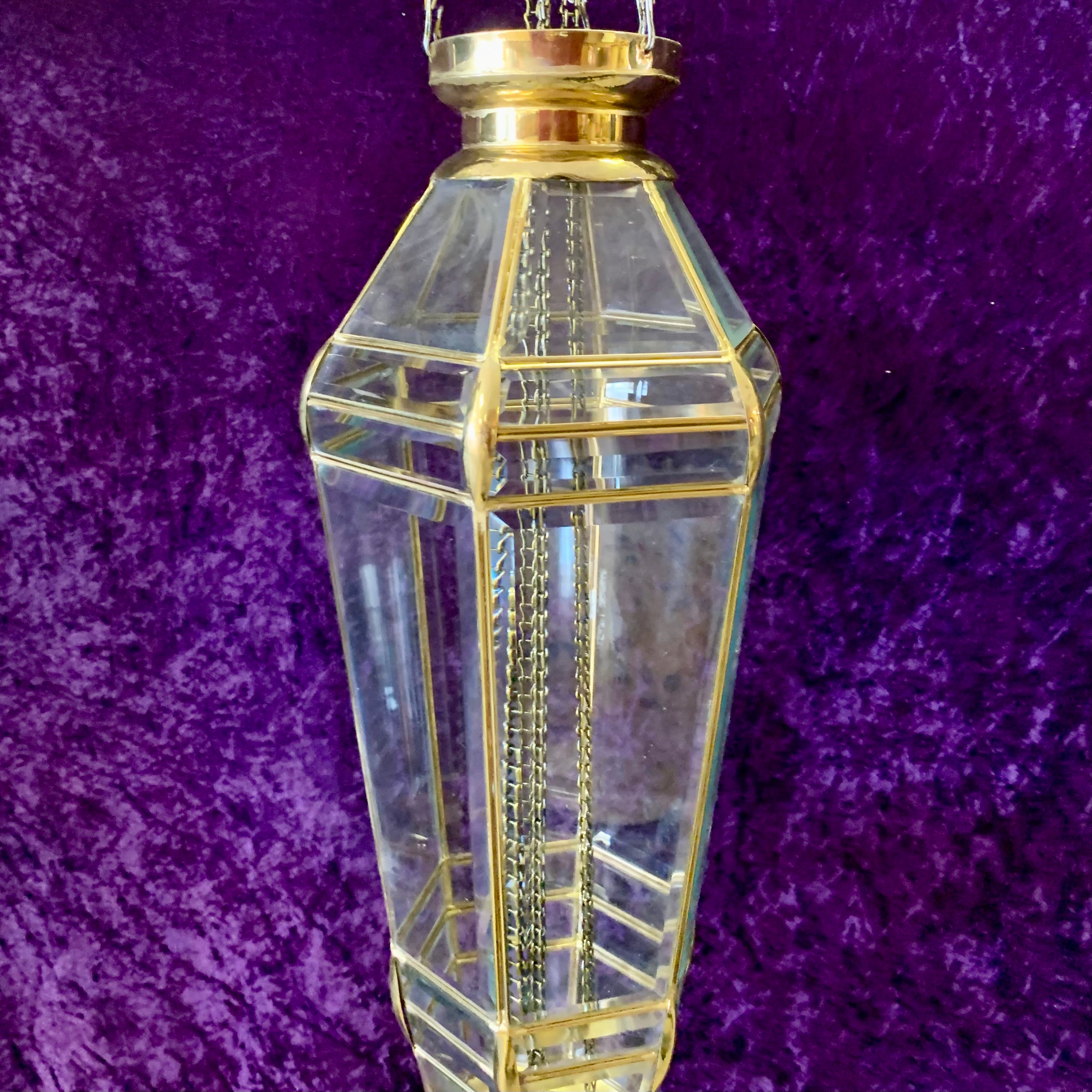 Tapered Brass Lantern