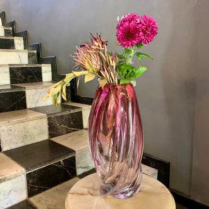 Stunning Pink Murano Glass Vases - SOLD