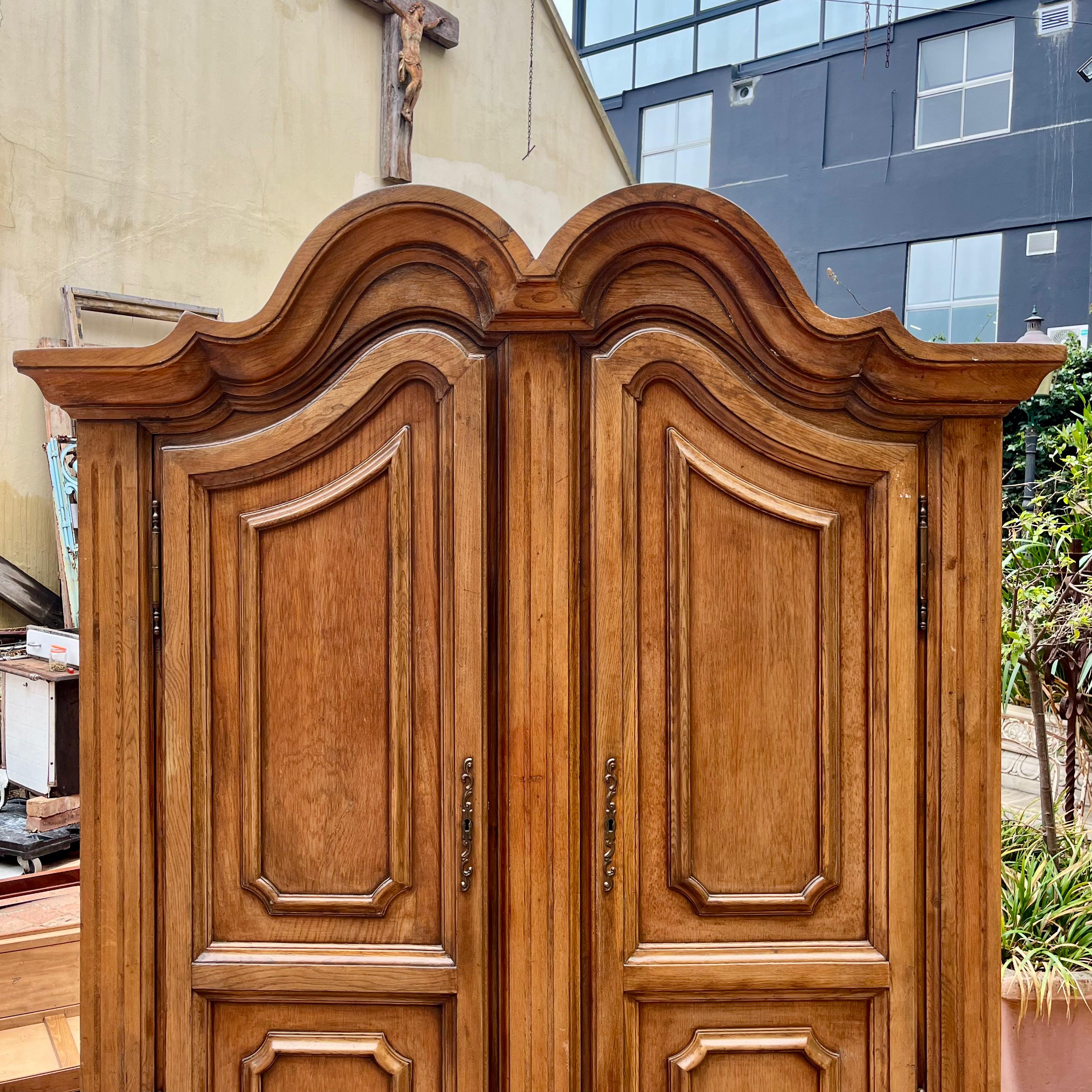 Antique Large French Oak Armoire, Late 19th Century