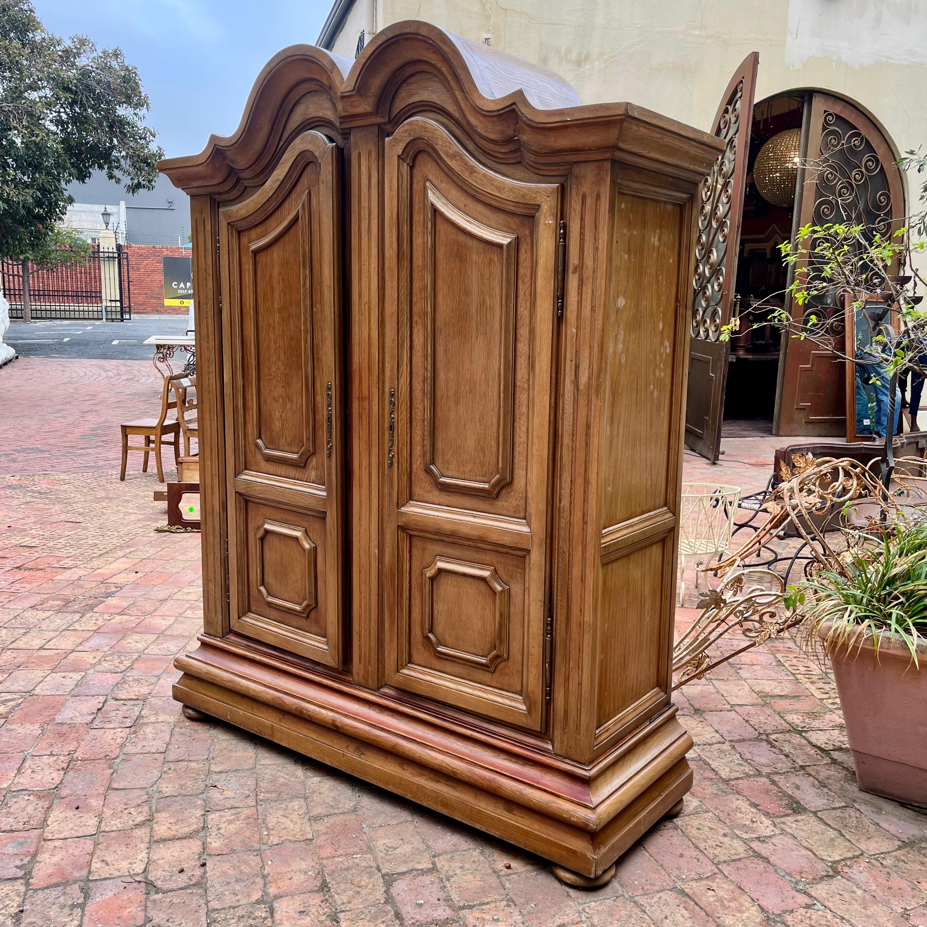 Antique Large French Oak Armoire, Late 19th Century