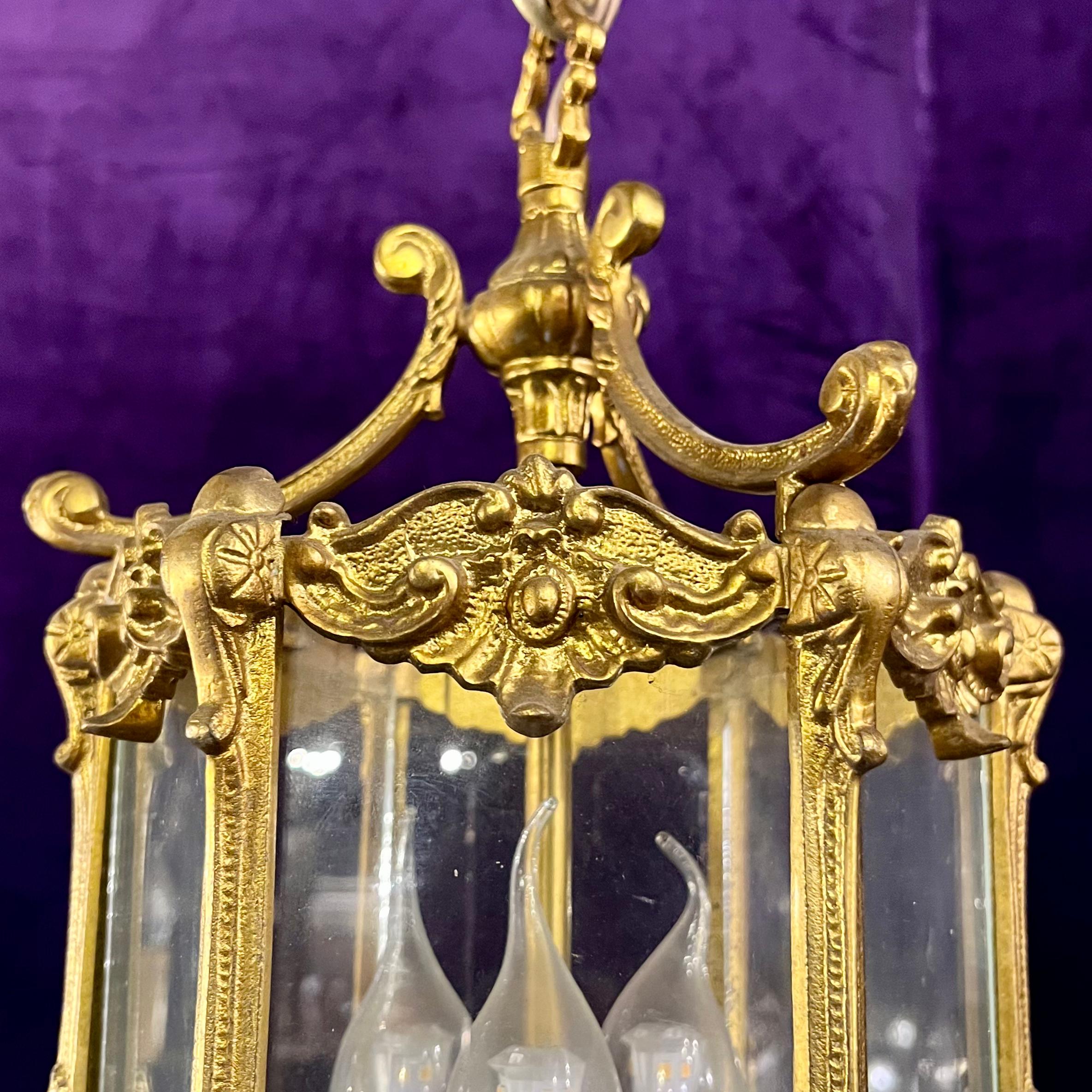 Antique French Brass Lantern