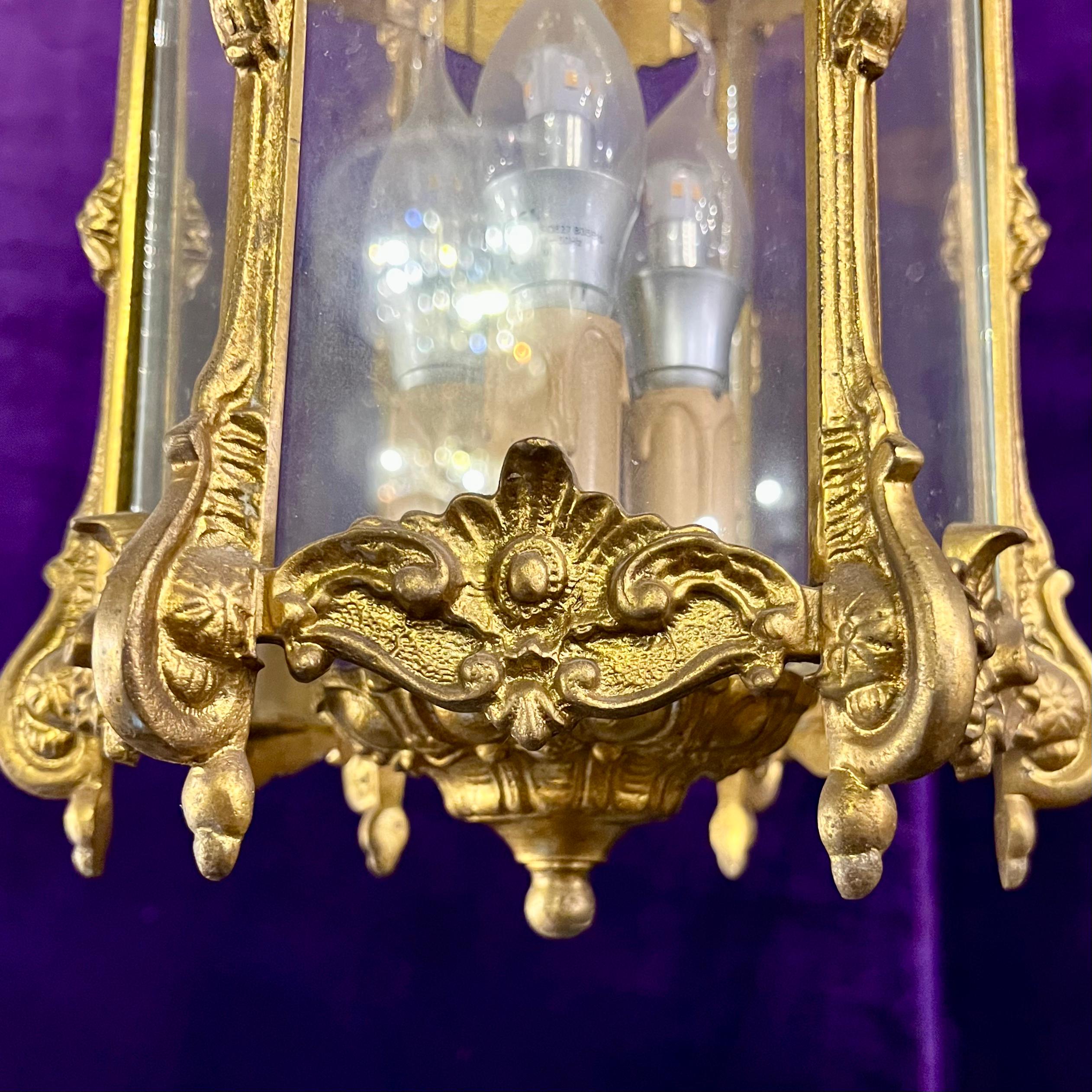 Antique French Brass Lantern