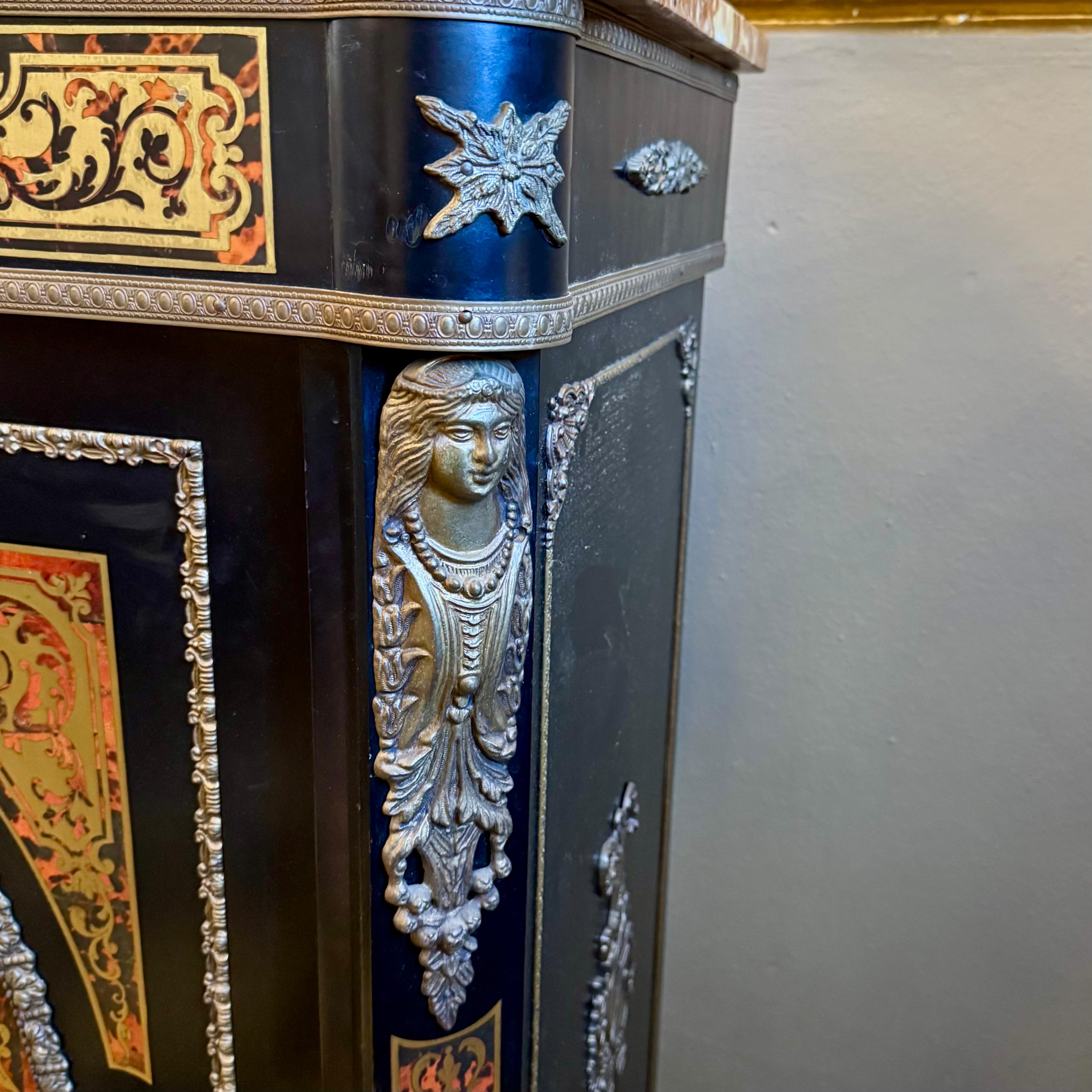Vintage Boulle-Style Cabinet, 20th Century