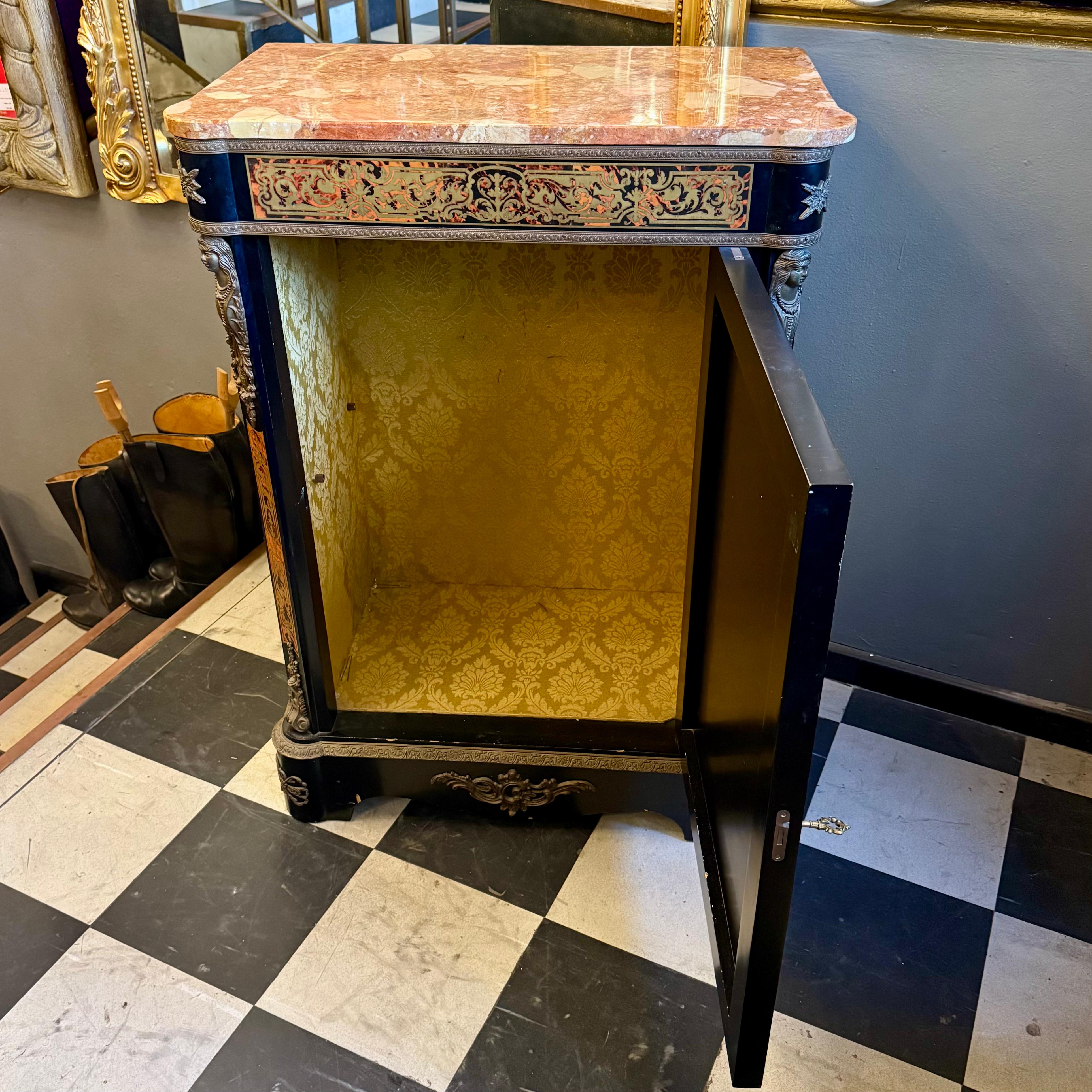 Vintage Boulle-Style Cabinet, 20th Century