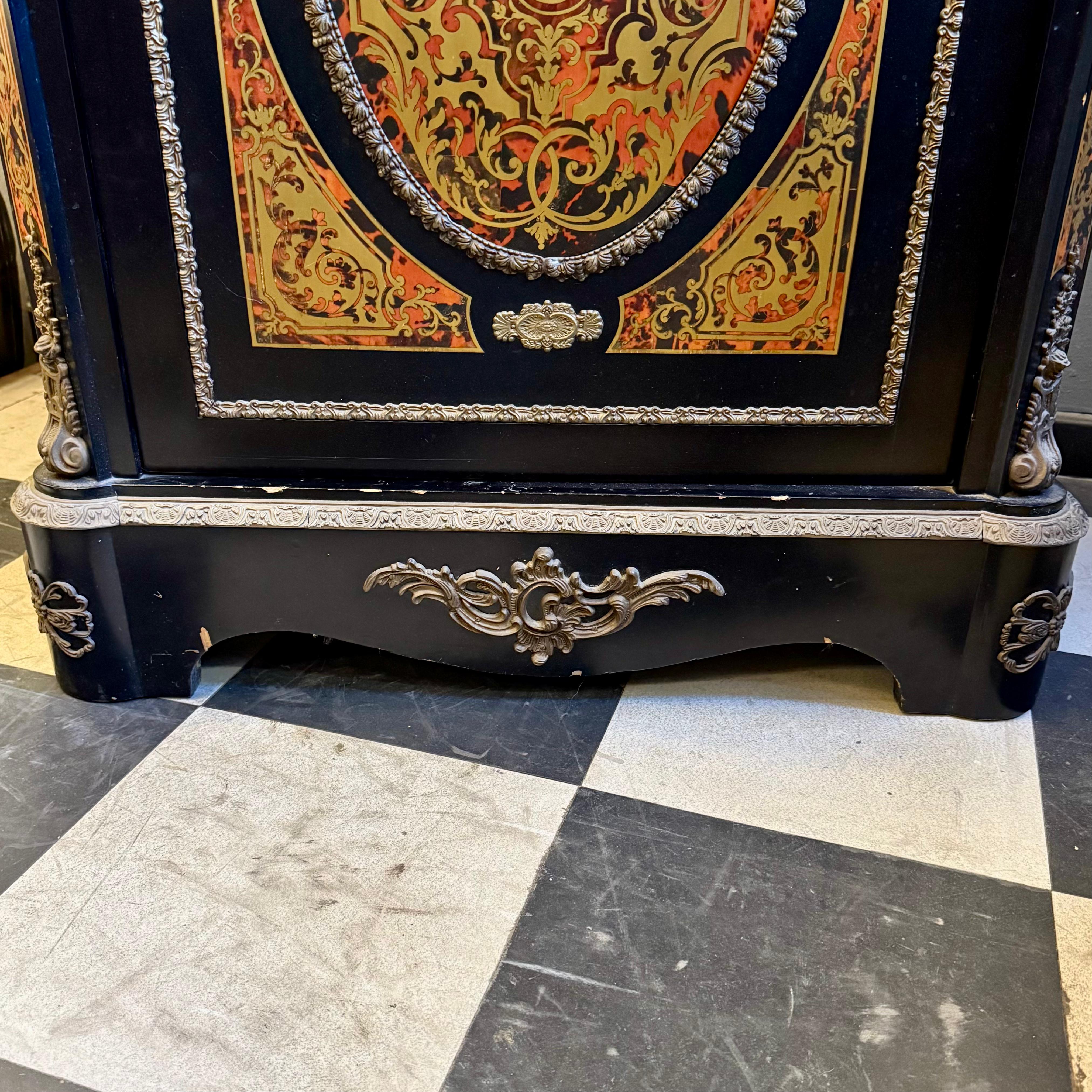 Vintage Boulle-Style Cabinet, 20th Century