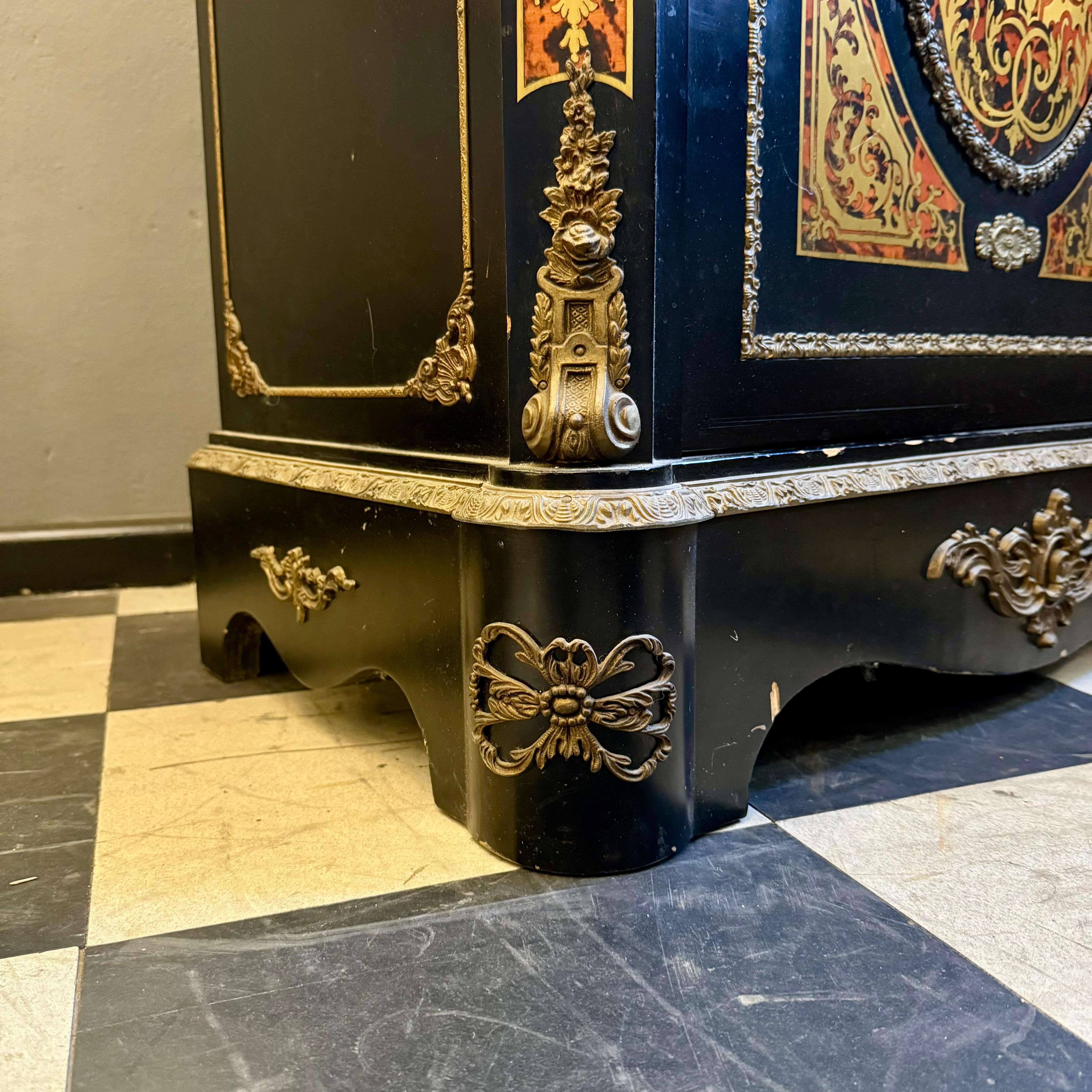 Vintage Boulle-Style Cabinet, 20th Century