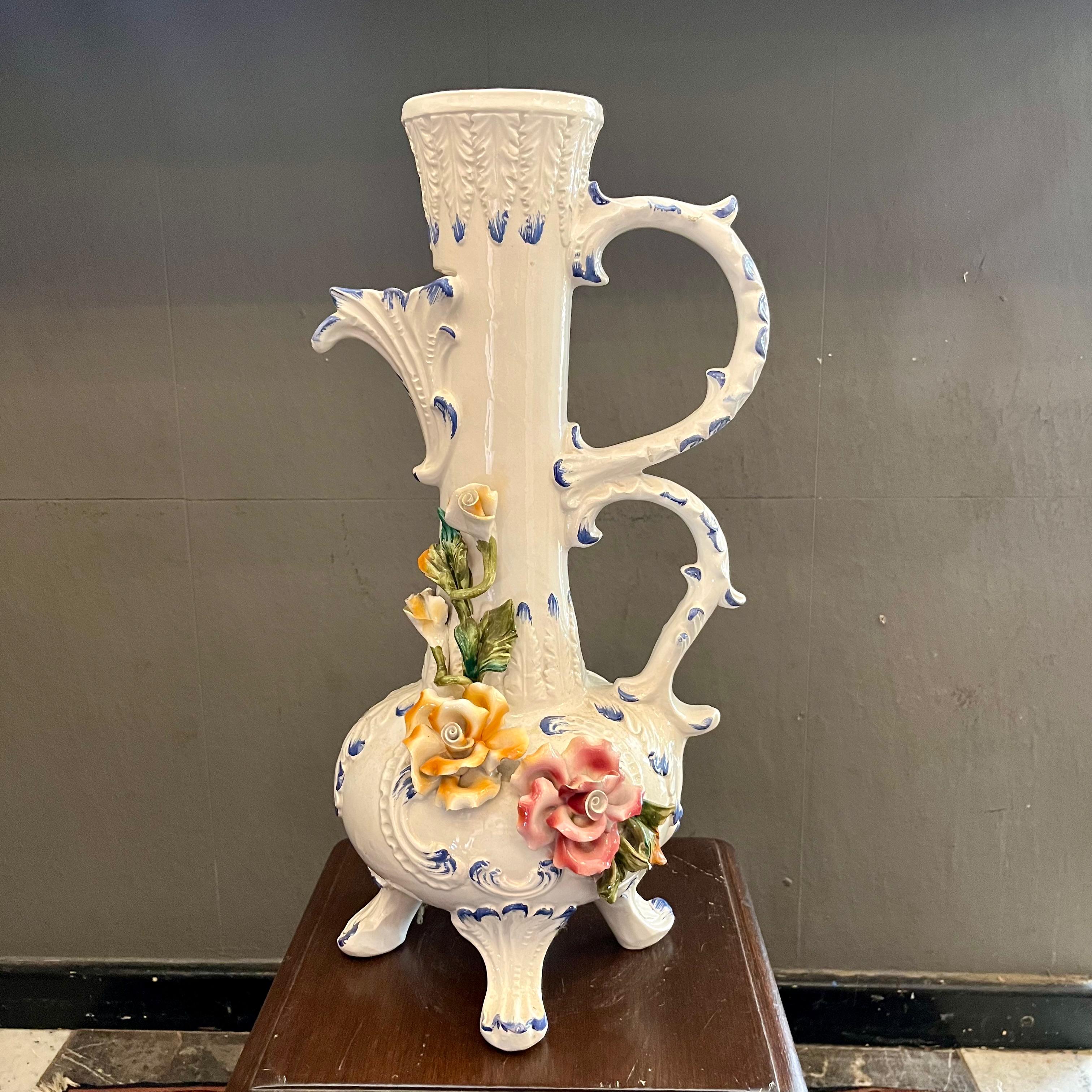 Gorgeous Vintage Capidimonte Water Pitcher