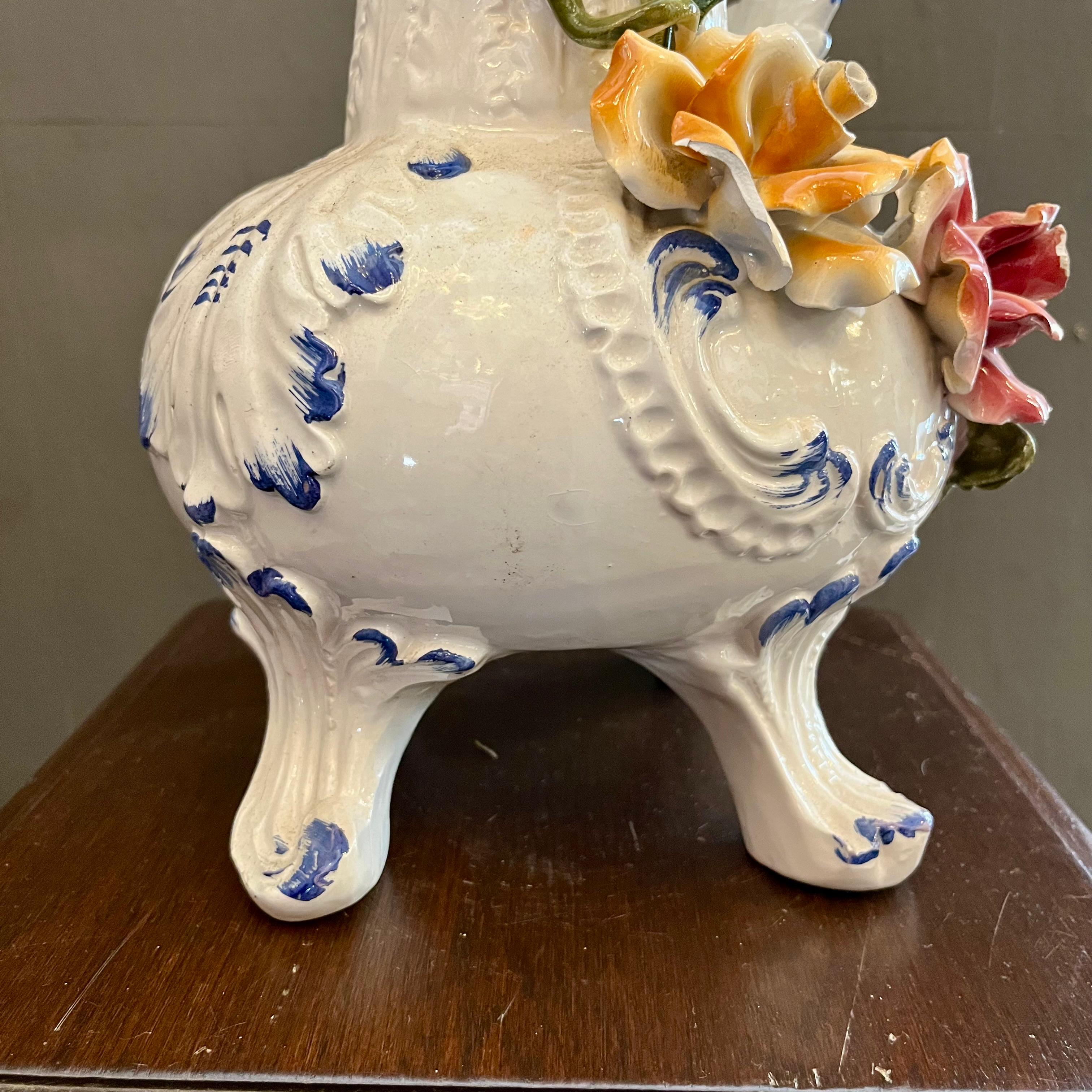 Gorgeous Vintage Capidimonte Water Pitcher