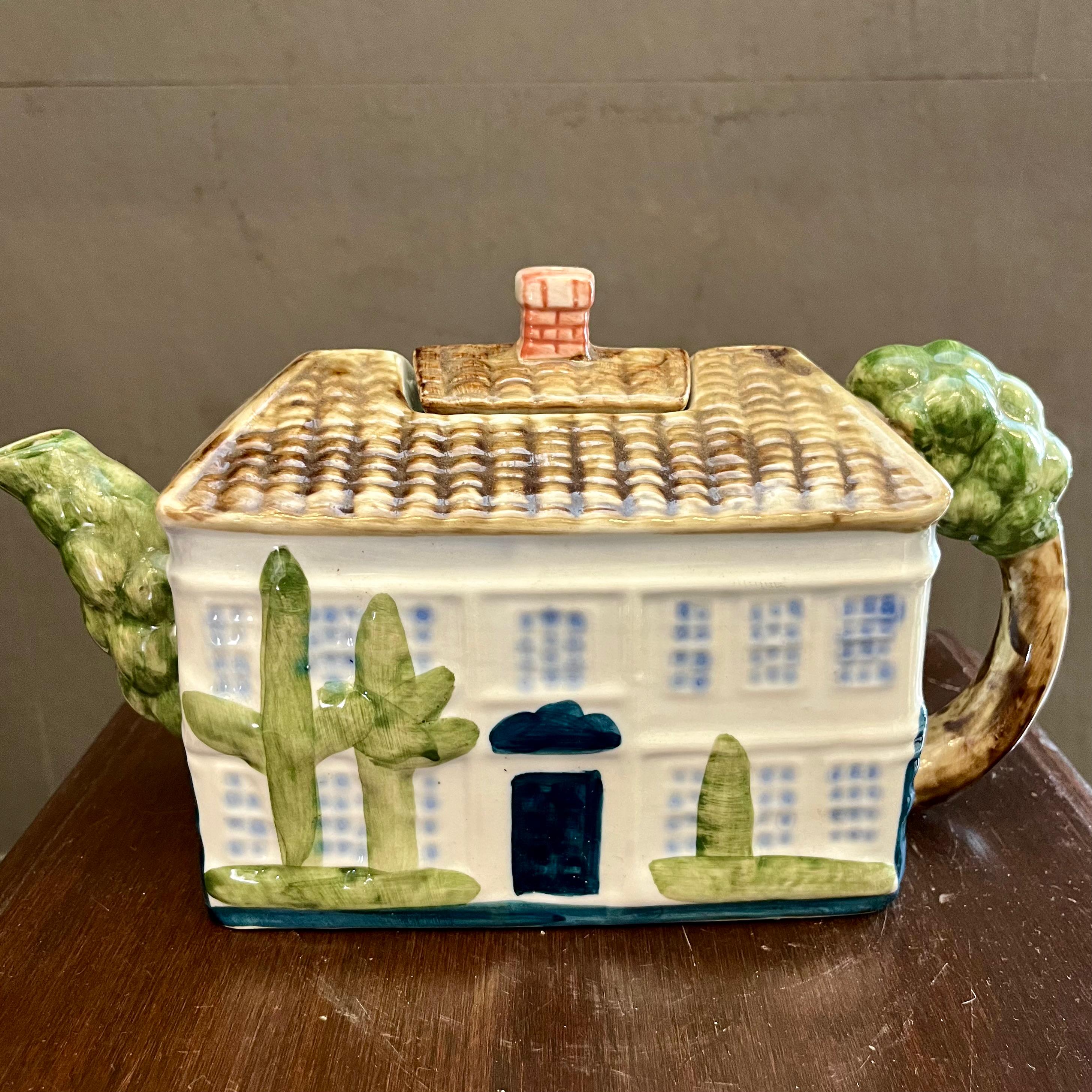 Adorable Vintage Teapot in the Form of a Cottage