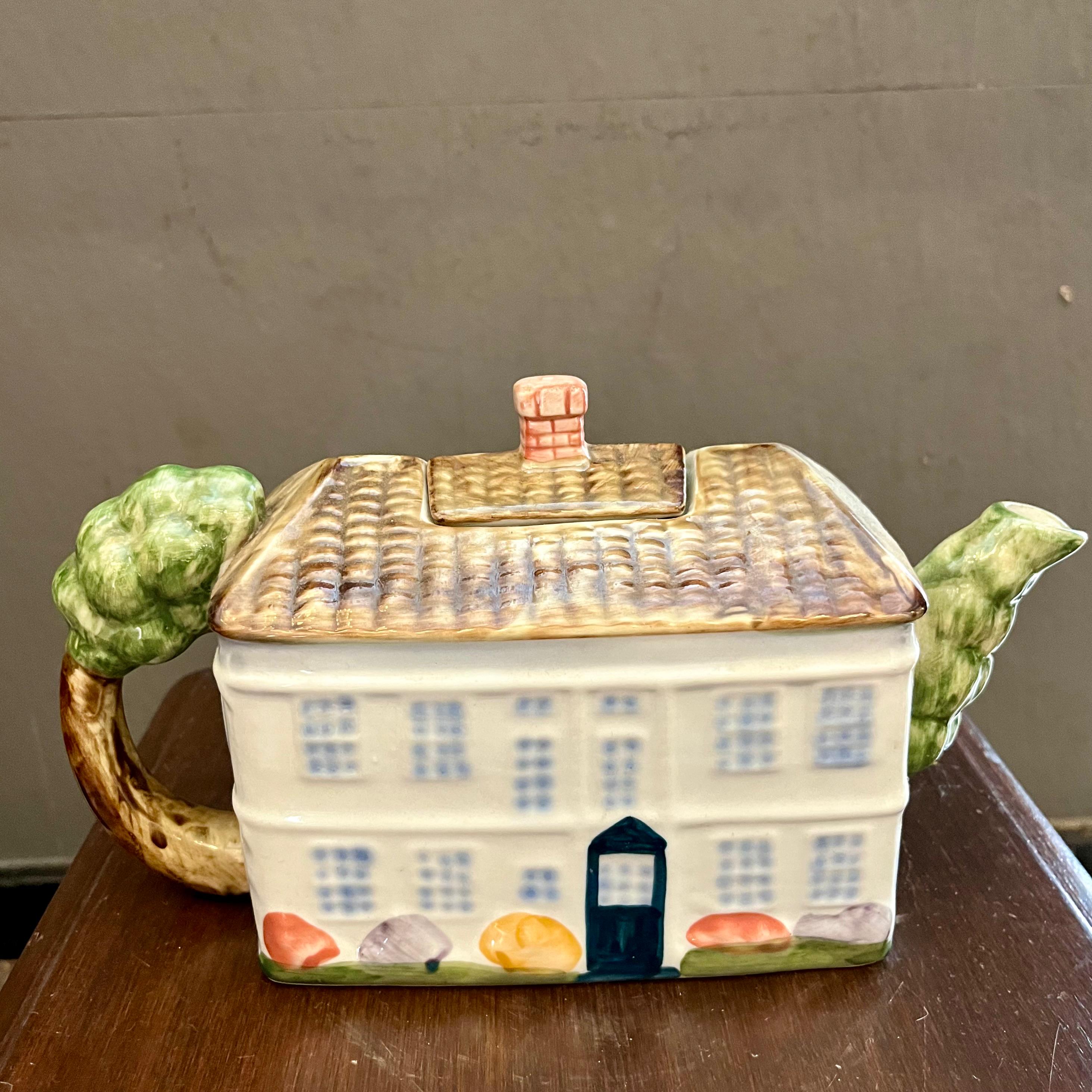 Adorable Vintage Teapot in the Form of a Cottage