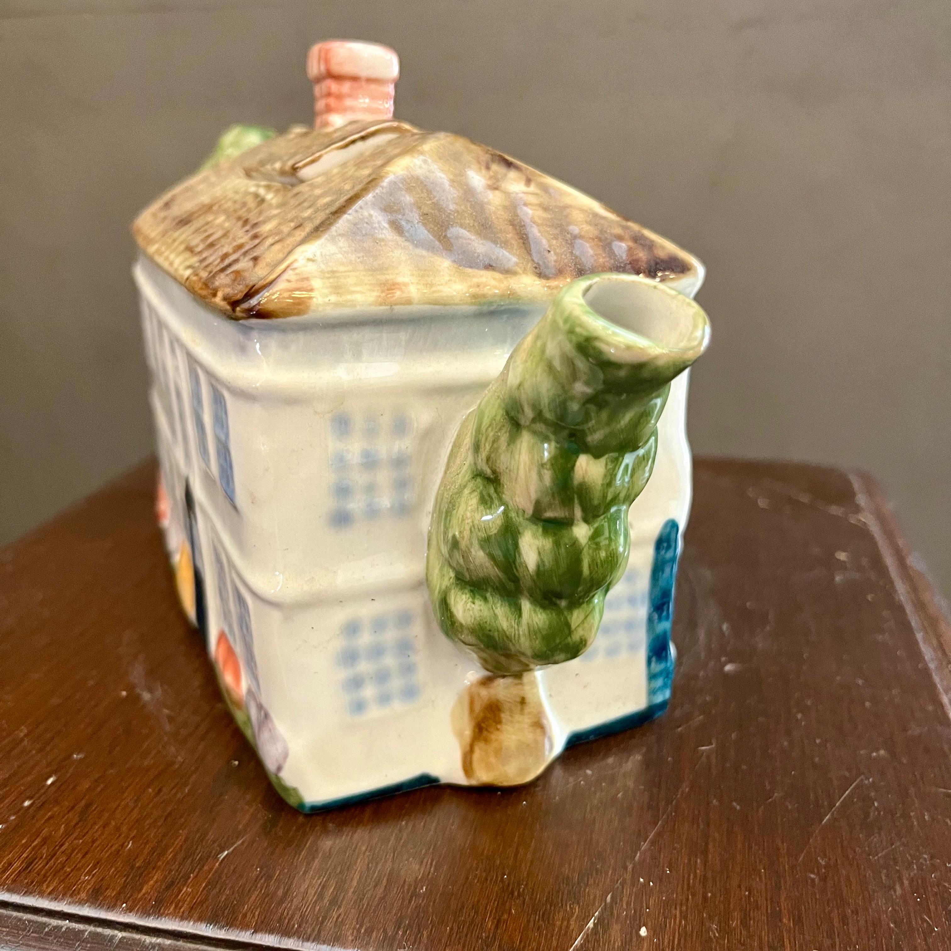 Adorable Vintage Teapot in the Form of a Cottage
