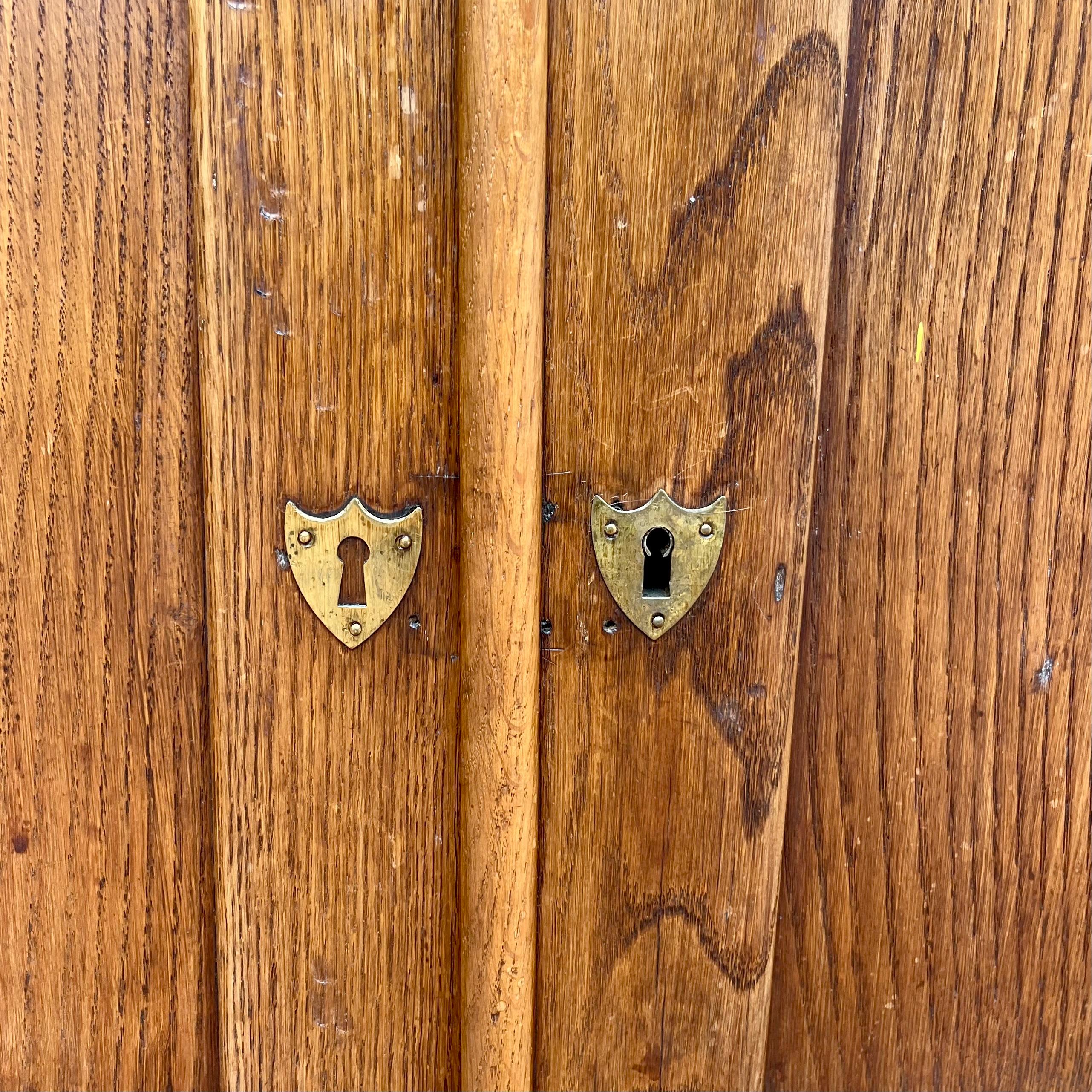 Antique French Oak Display Cabinet, Early 20th Century