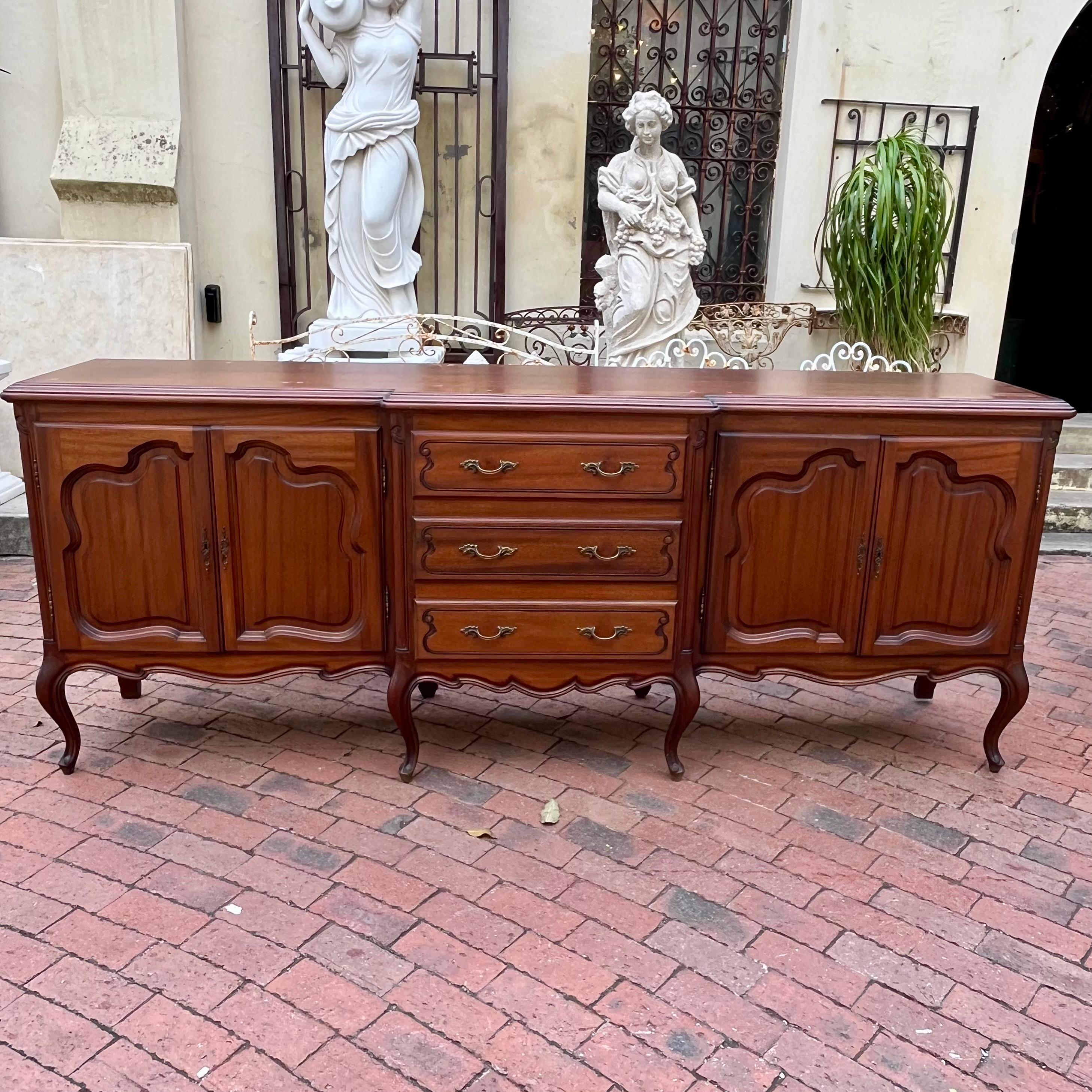 Antique French Provincial Sideboard in Mahogany, Mid 20th Century