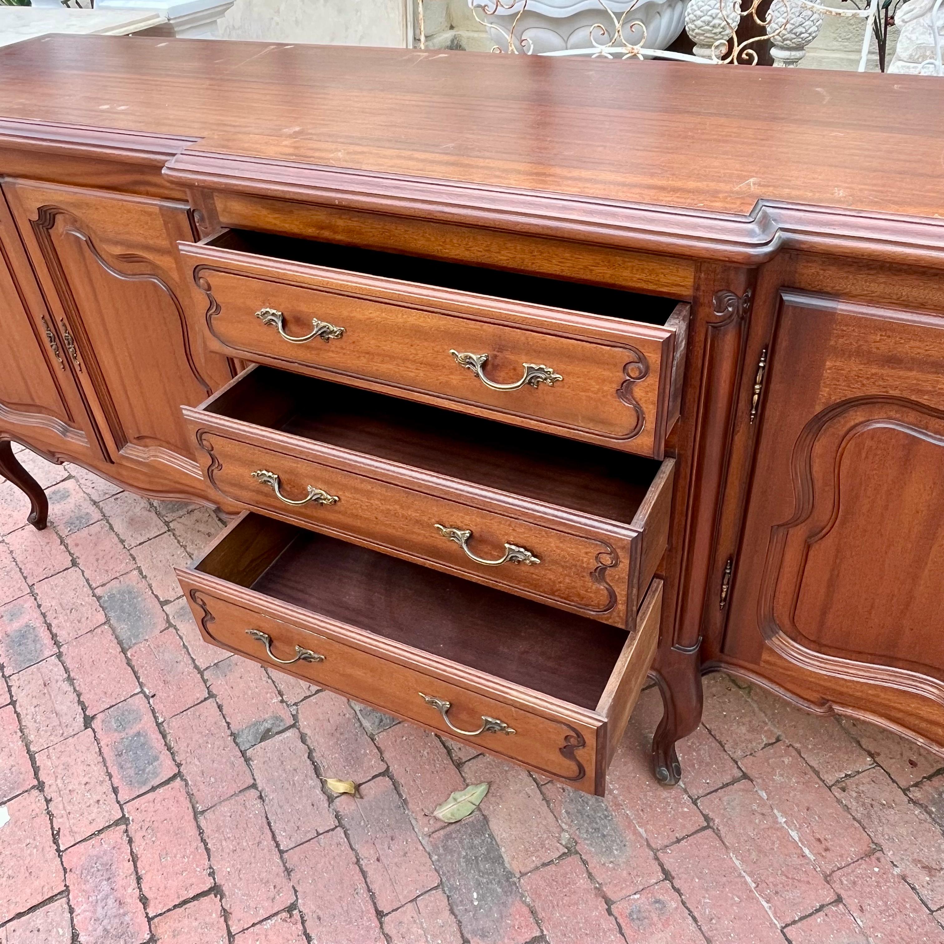 Antique French Provincial Sideboard in Mahogany, Mid 20th Century