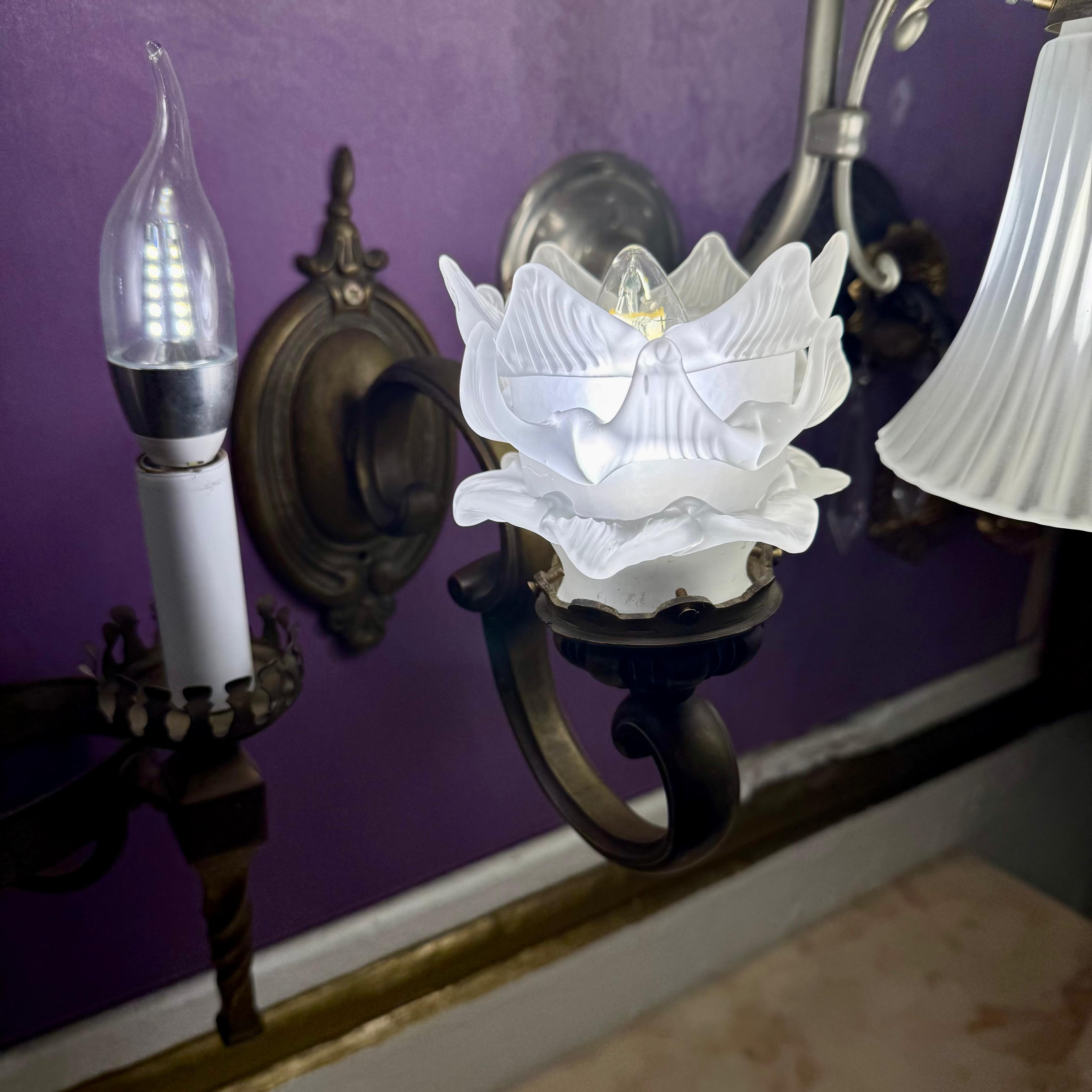 Single Antique Brass Victorian Wall Sconce