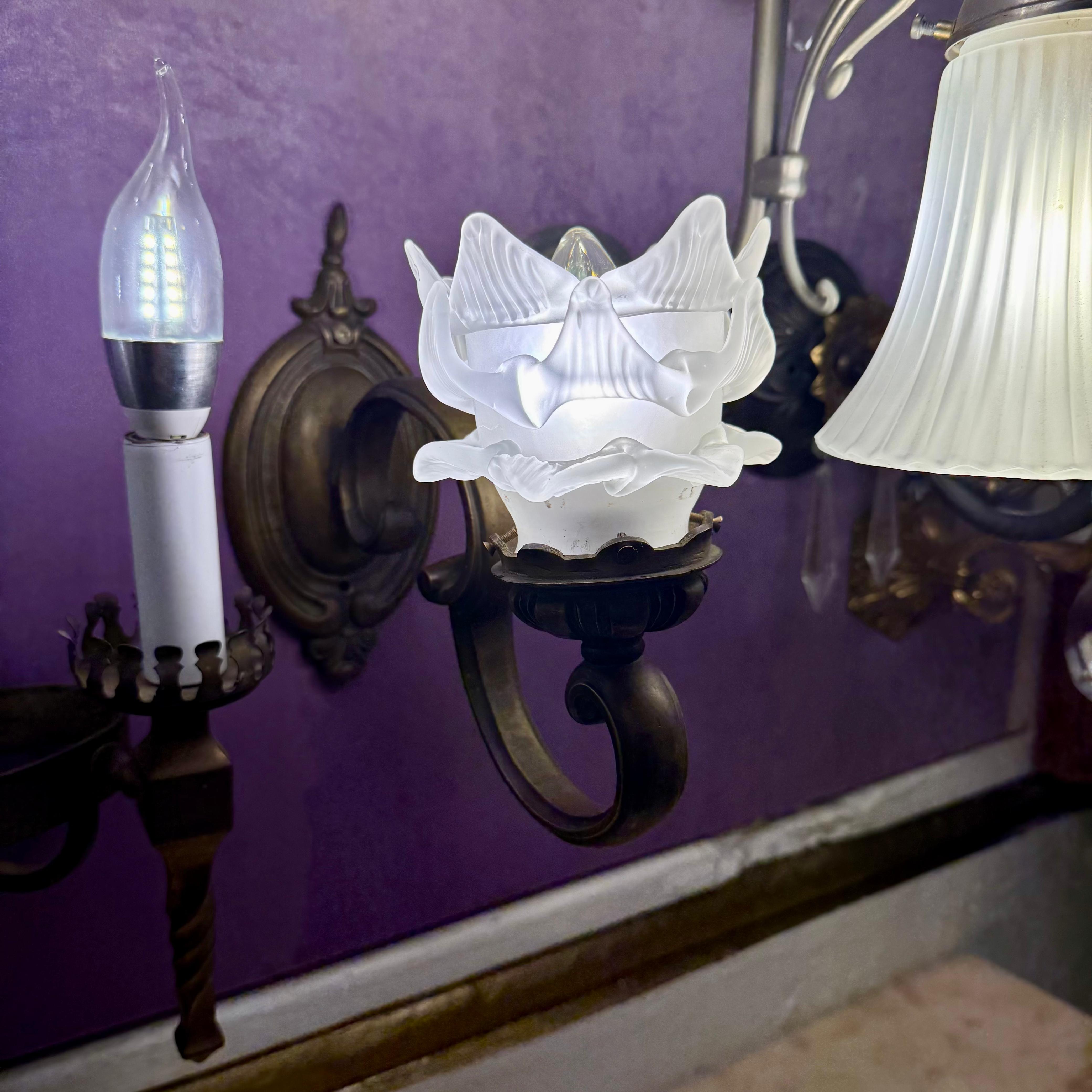 Single Antique Brass Victorian Wall Sconce