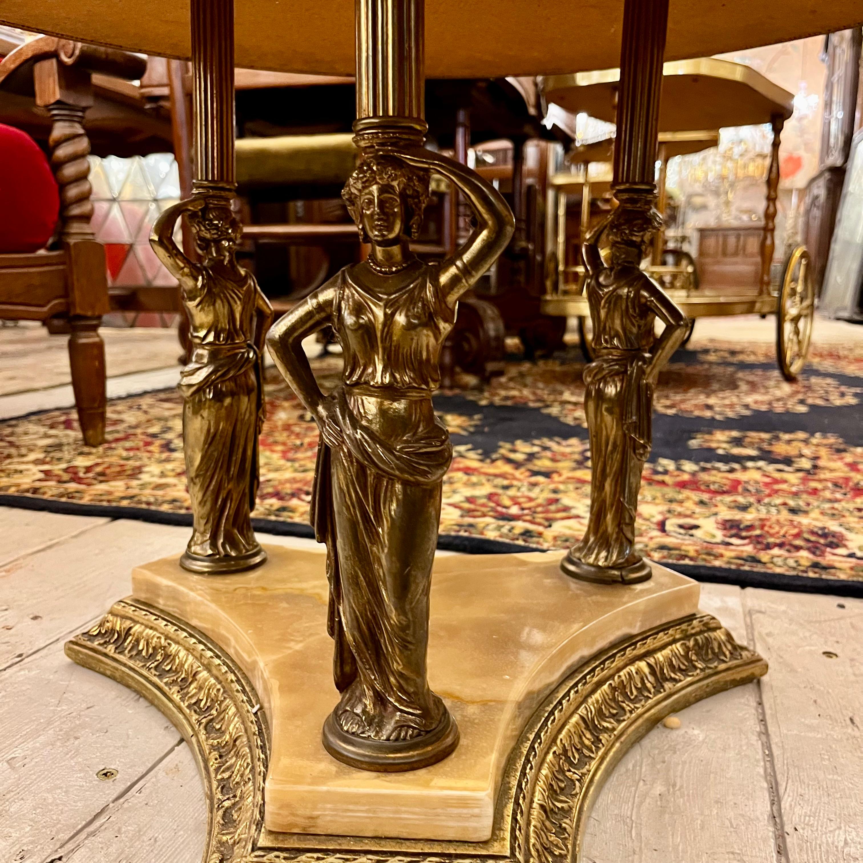 Neoclassical Onyx & Gilt Bronze Table, c.1920
