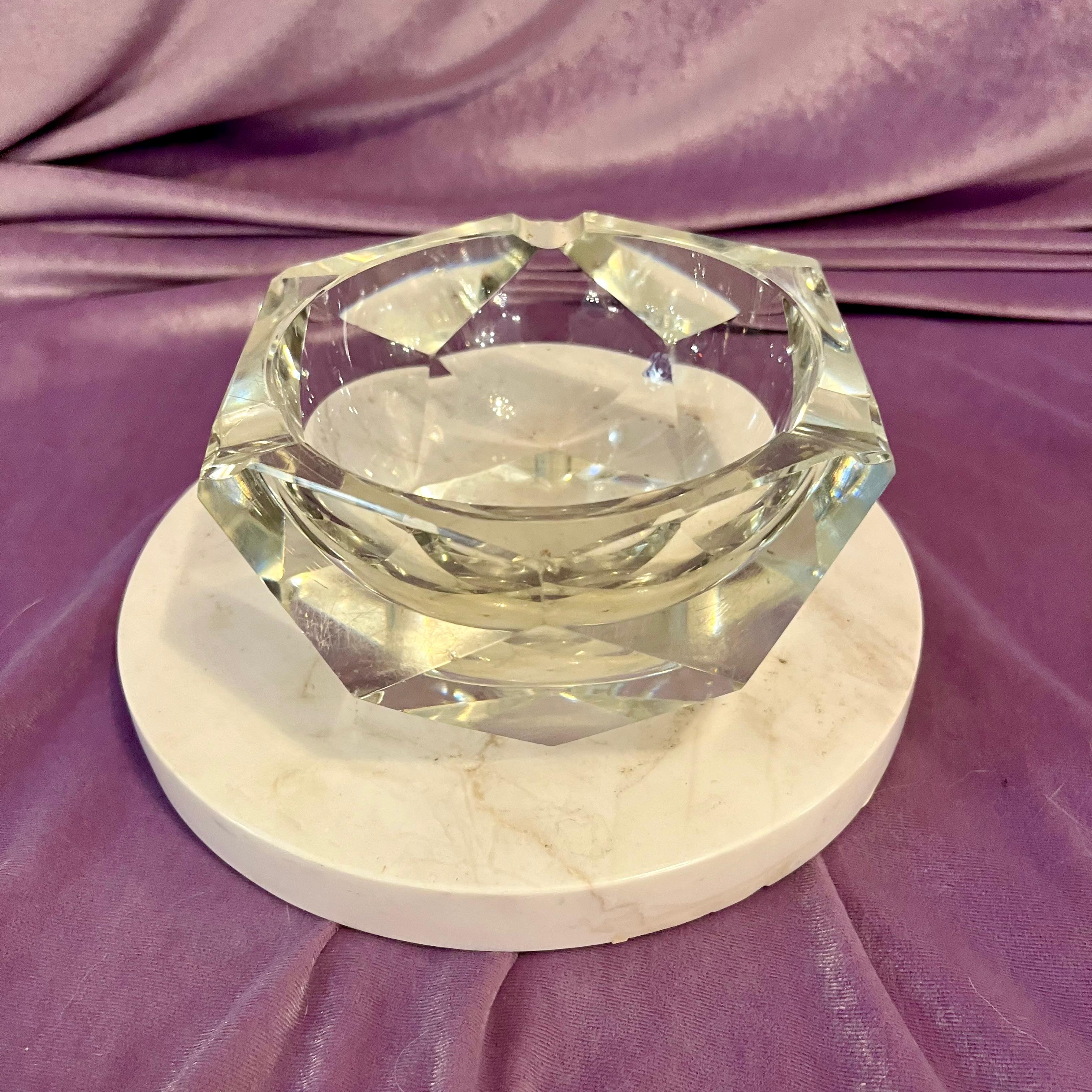 Geometric Clear Murano Ashtray
