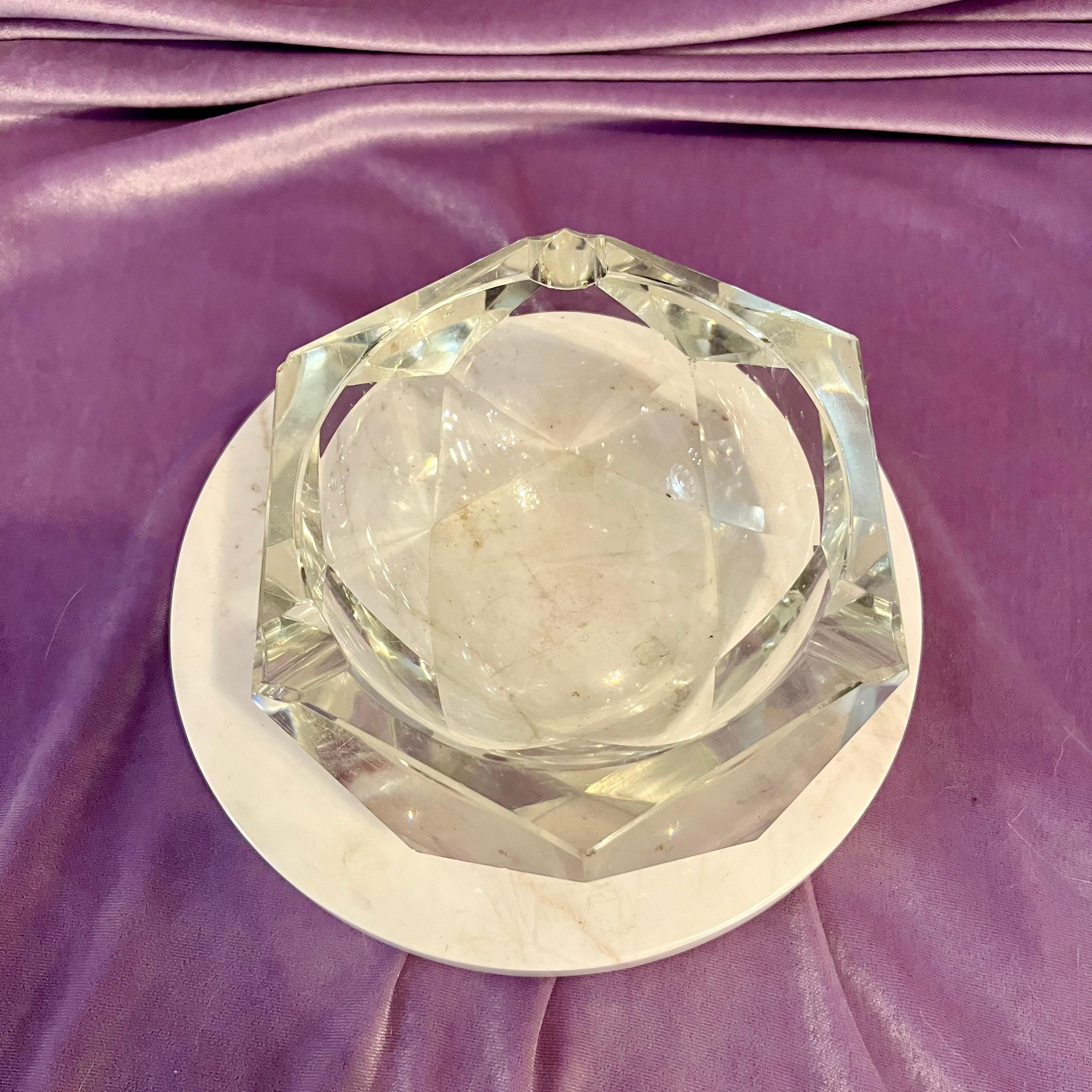Geometric Clear Murano Ashtray