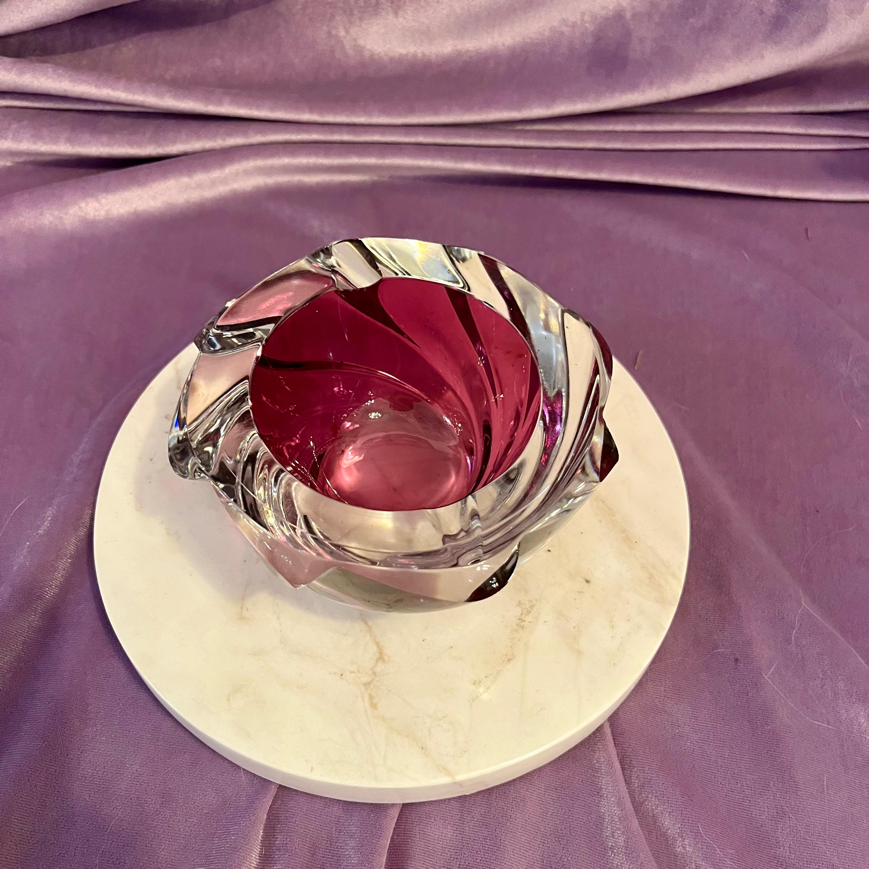 Pretty Plum Twisted Murano Ashtray