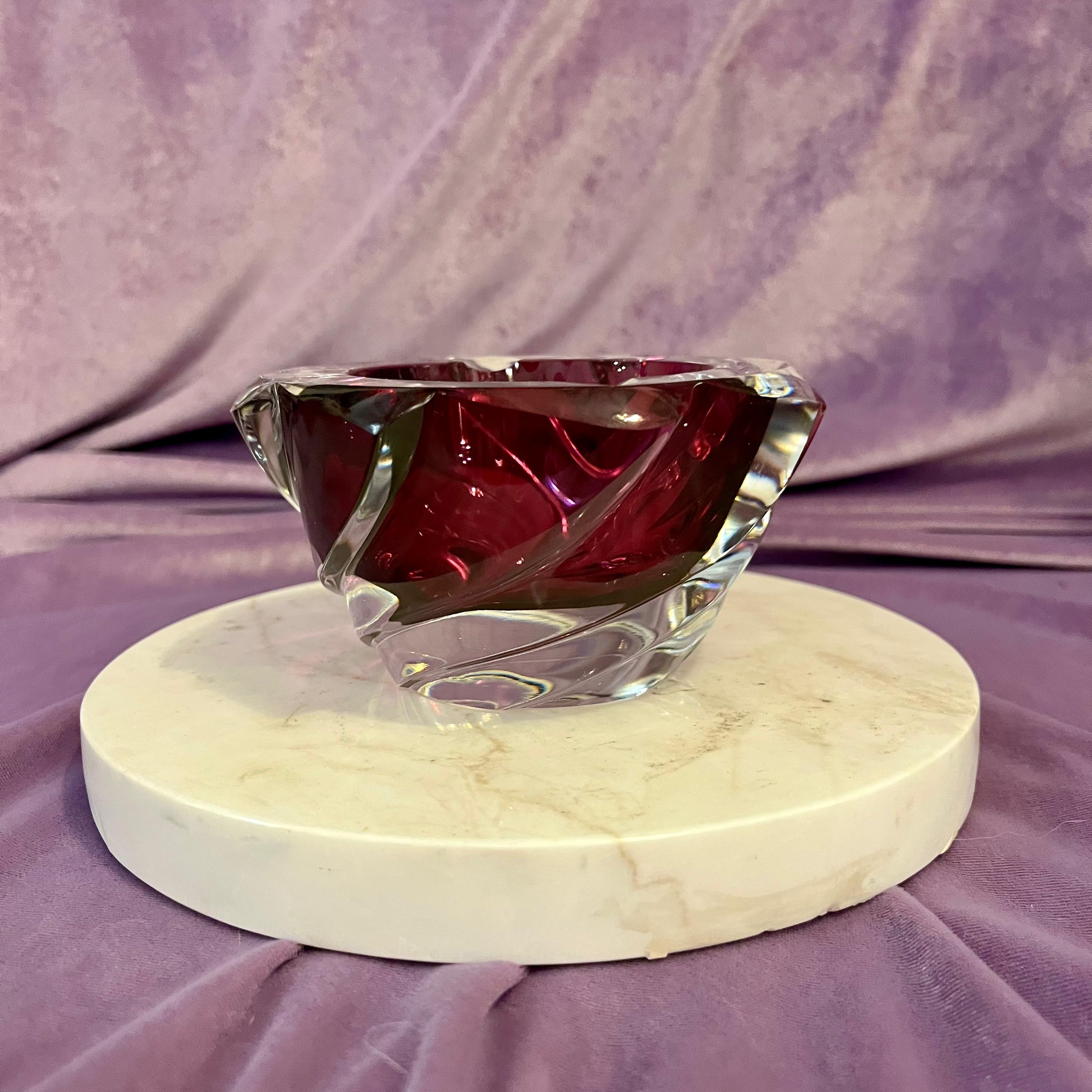 Pretty Plum Twisted Murano Ashtray