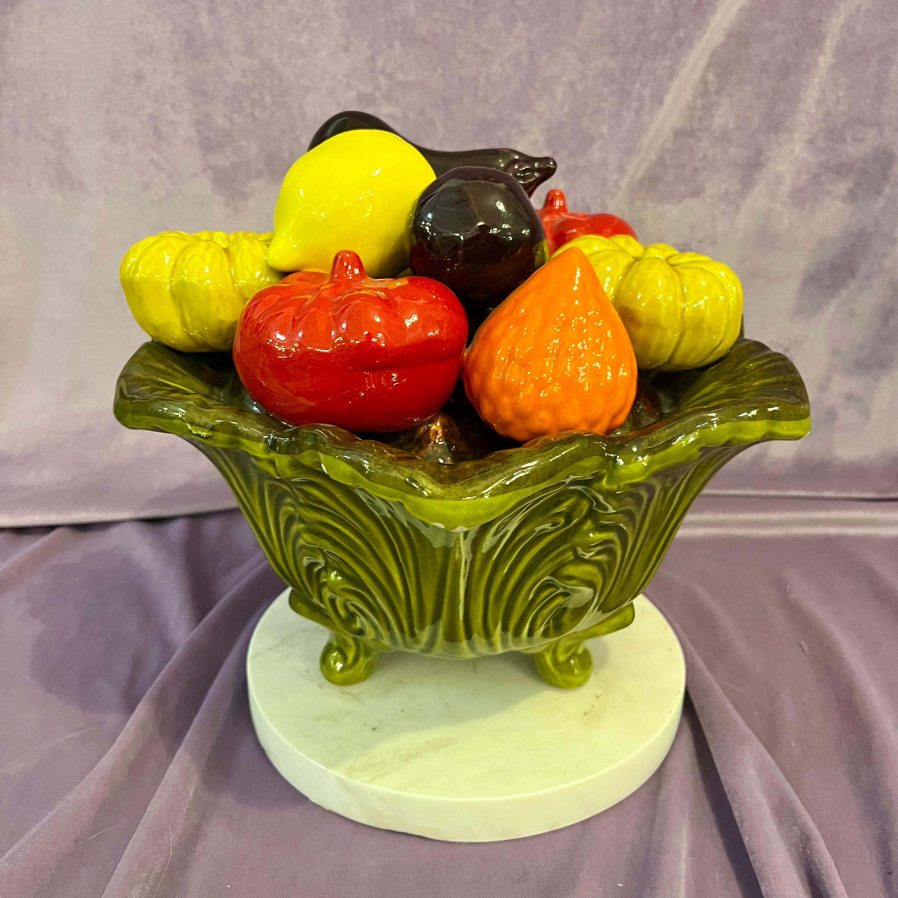 Vintage Ceramic Fruit Bowl Centerpiece