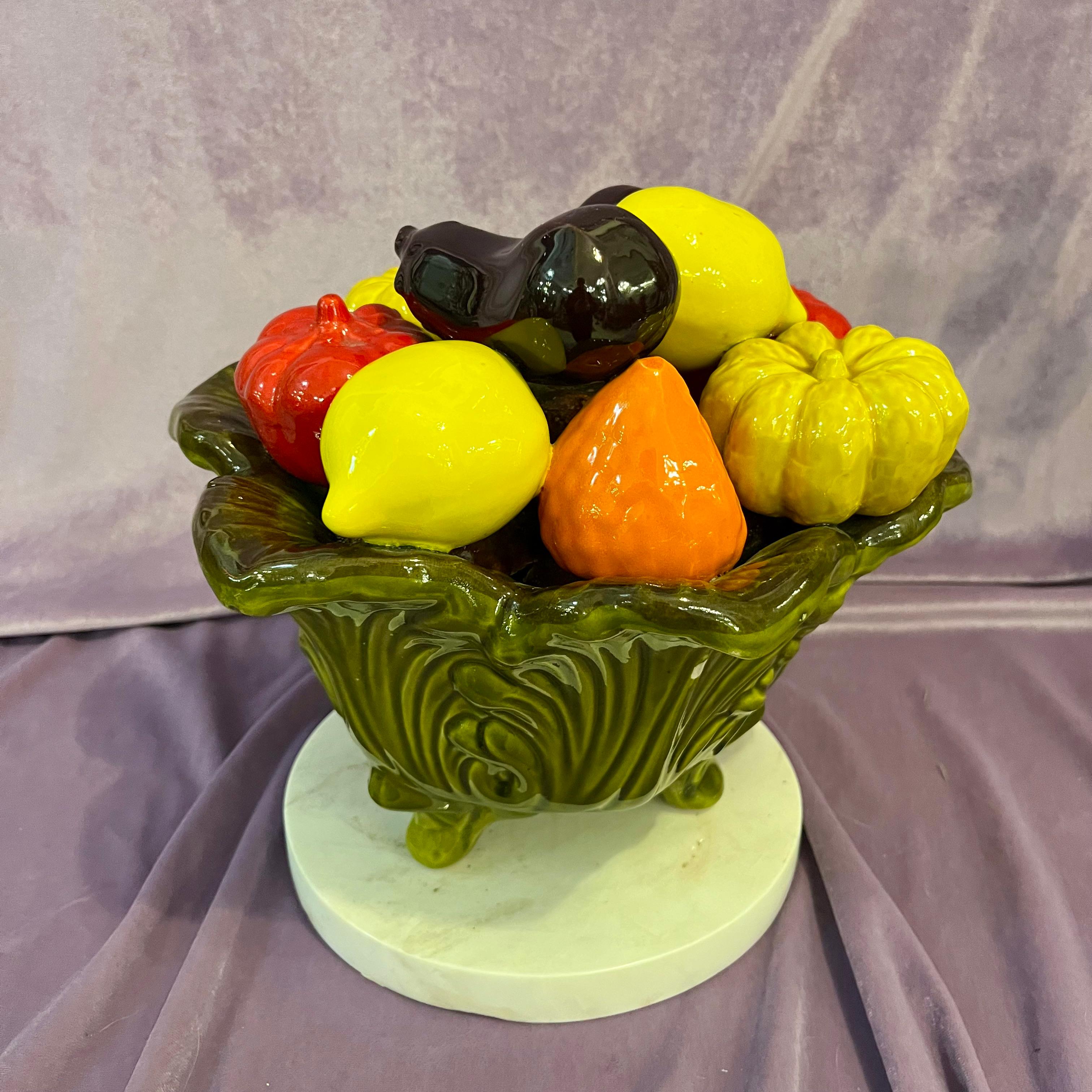 Vintage Ceramic Fruit Bowl Centerpiece