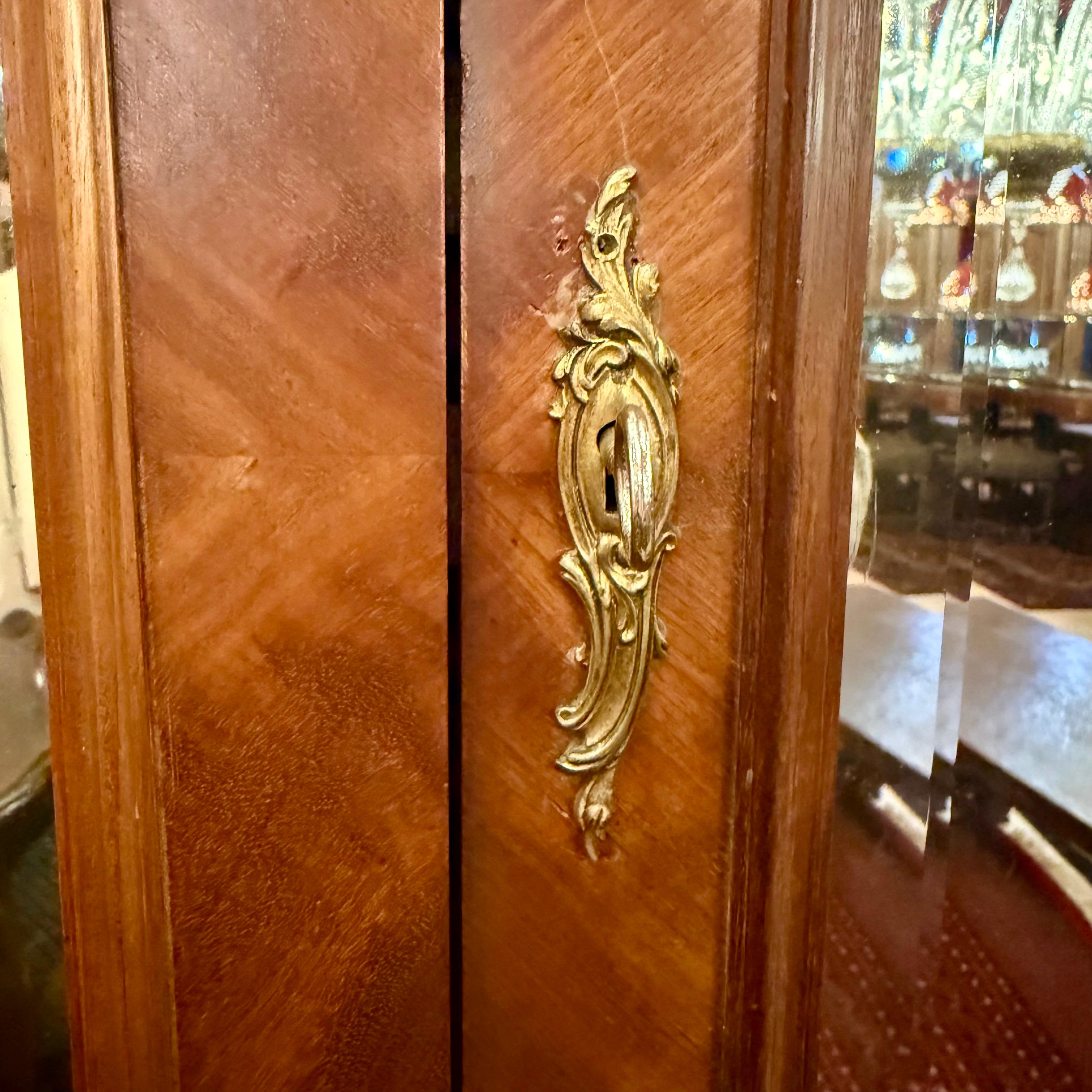 French Louis XV-Style Large Mirrored Armoire, c. 1890