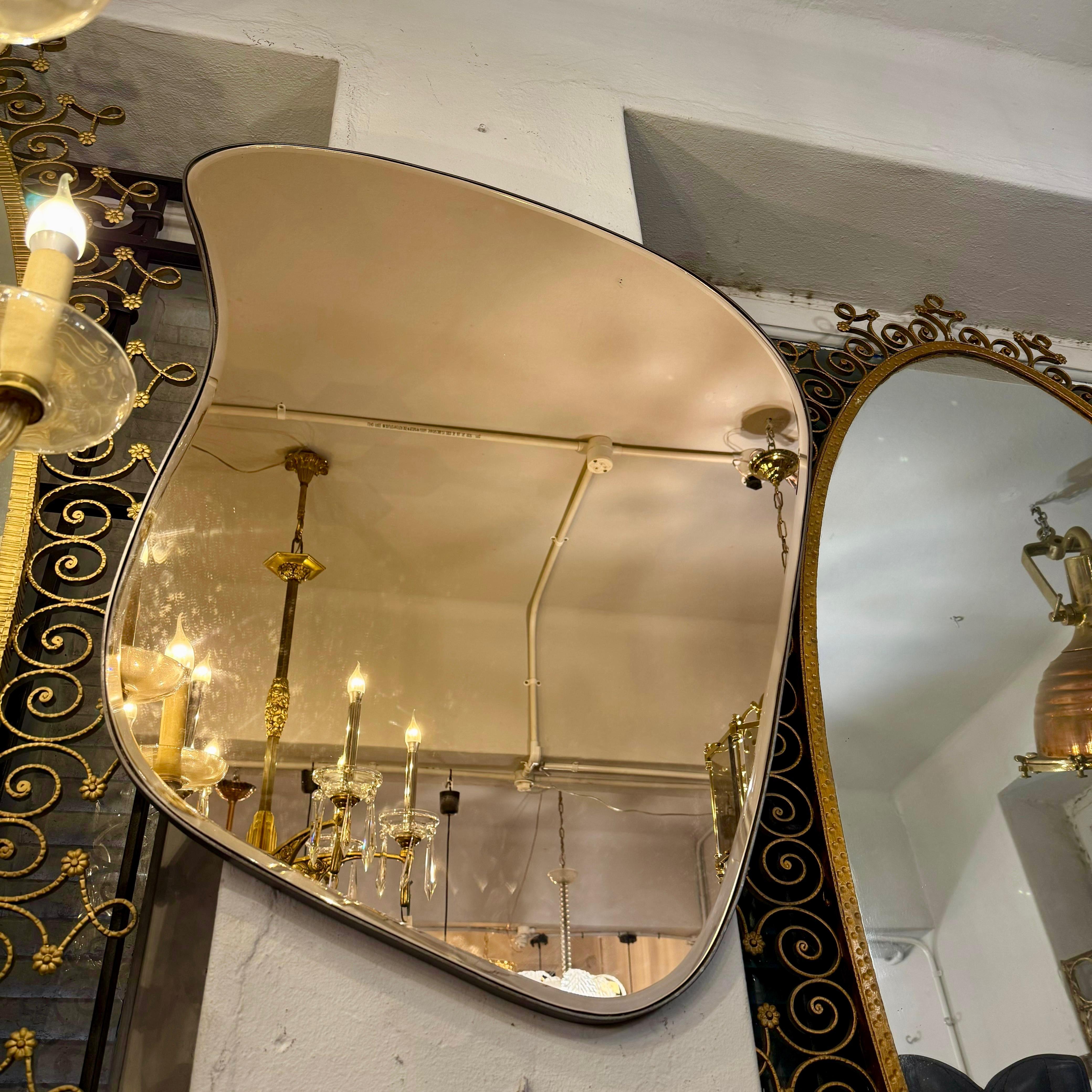 Unusual Contemporary Rose Gold Mirror - SOLD