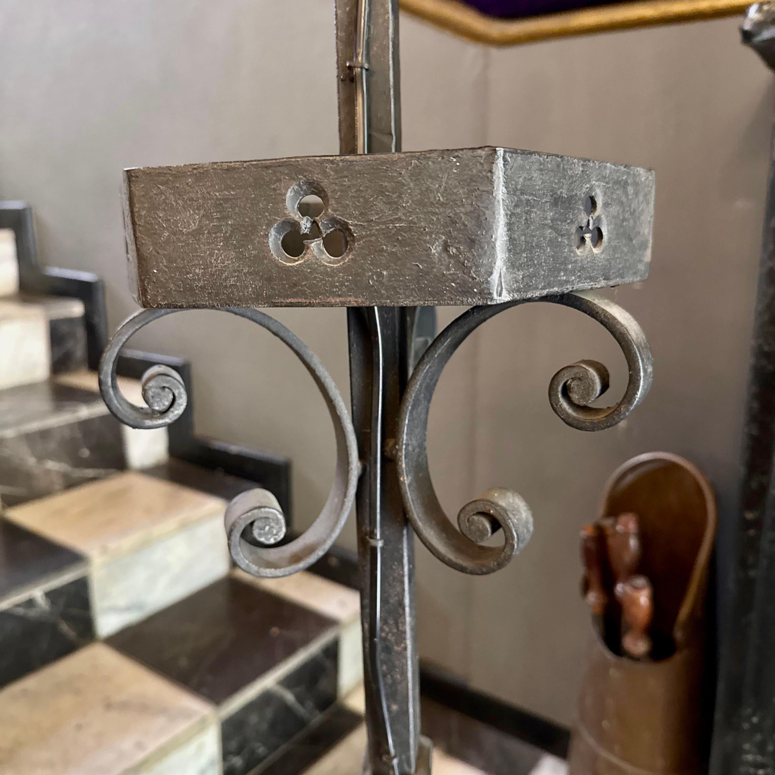 Antique Wrought Iron Standing Lamp