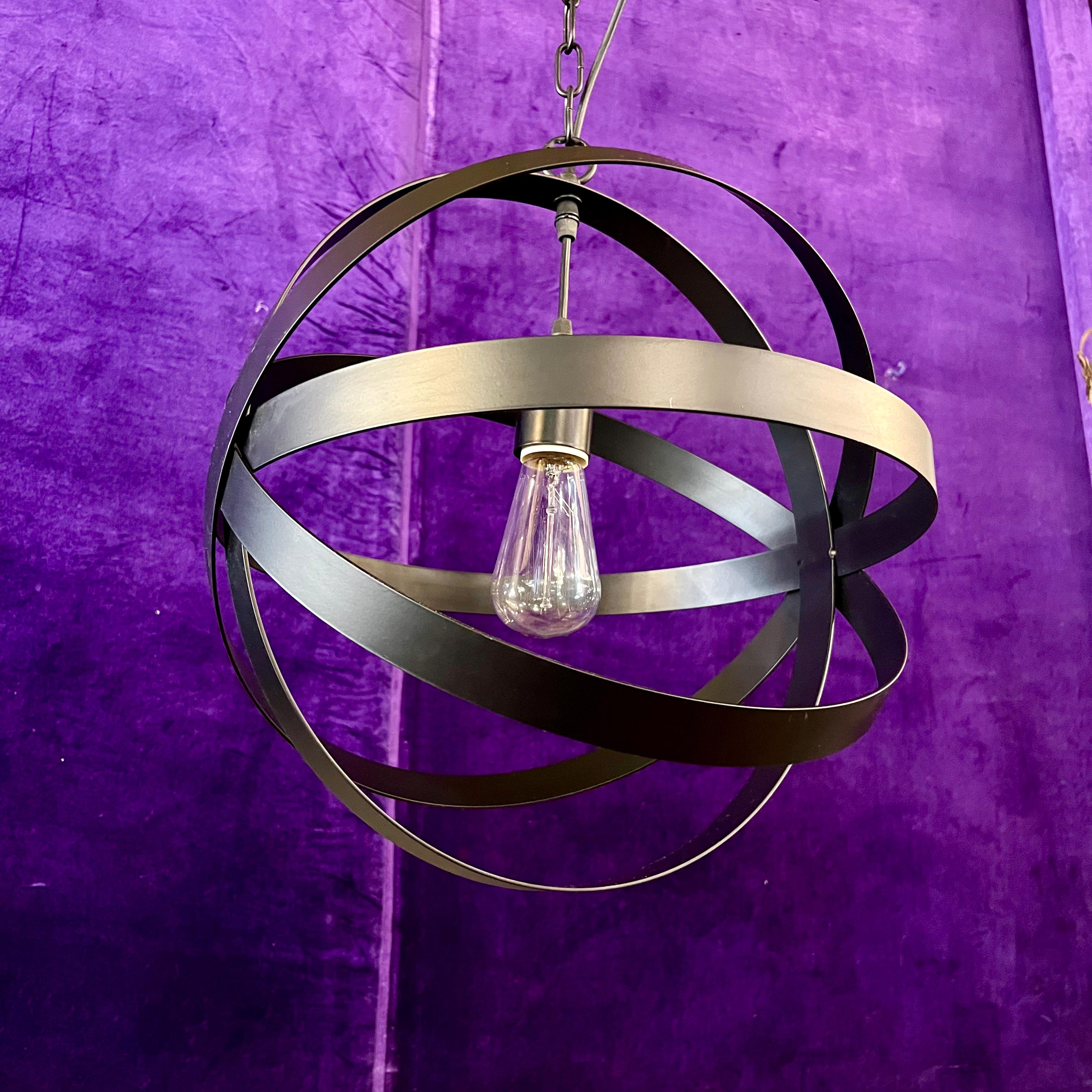 Geometric Contemporary Matt Black Pendant