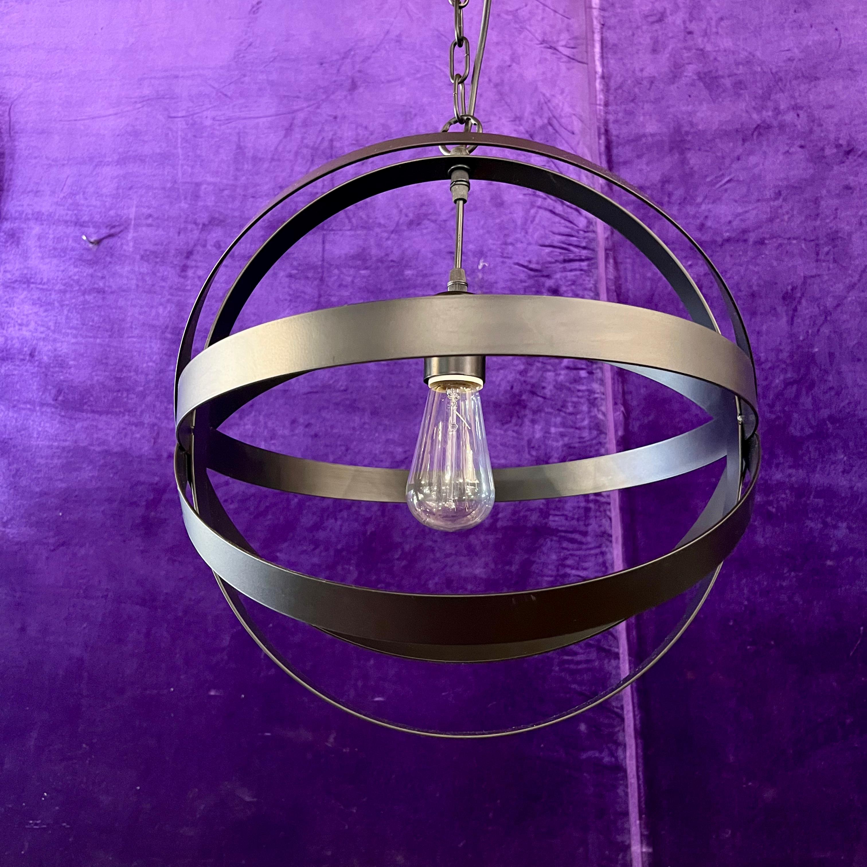 Geometric Contemporary Matt Black Pendant