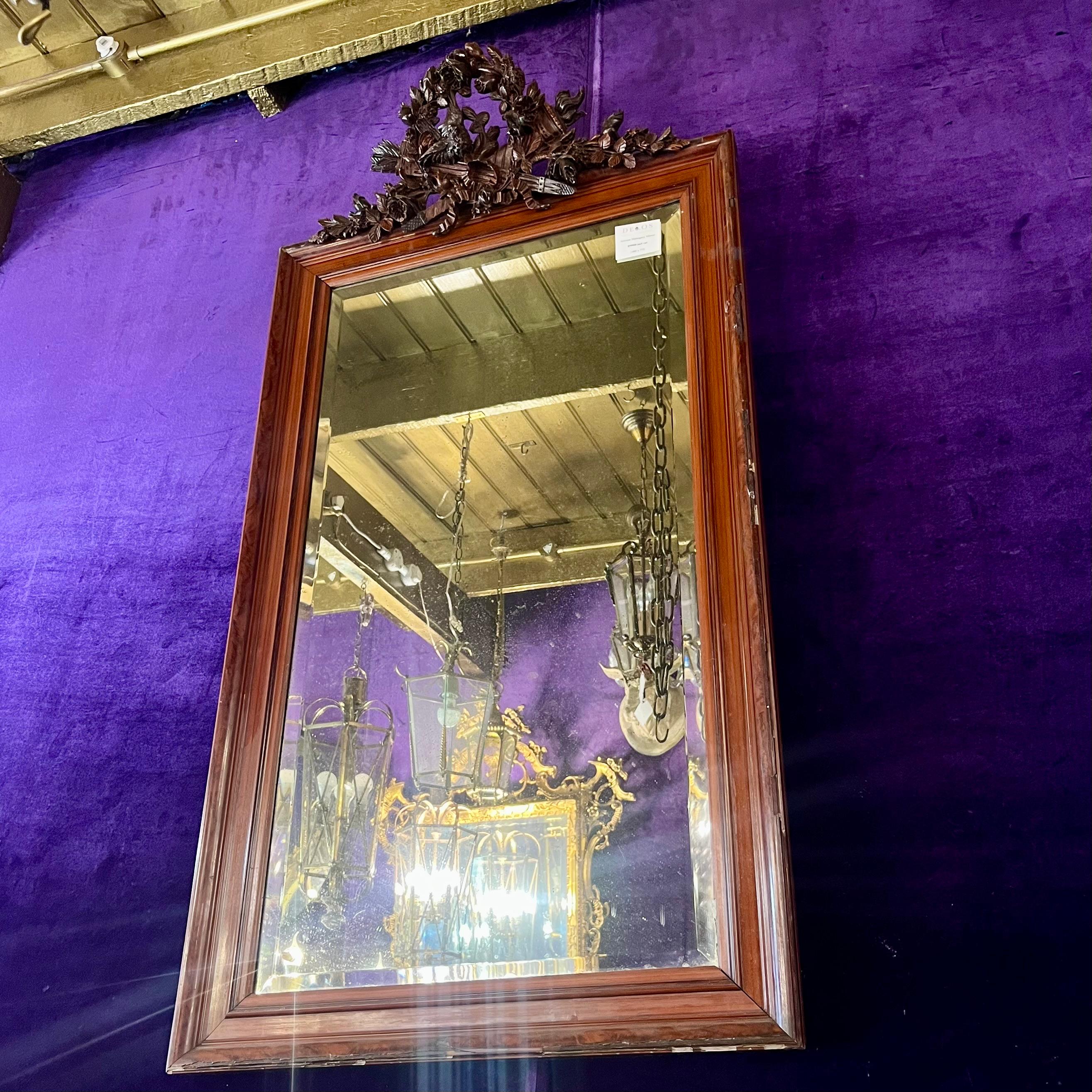Antique Mahogany Mirror