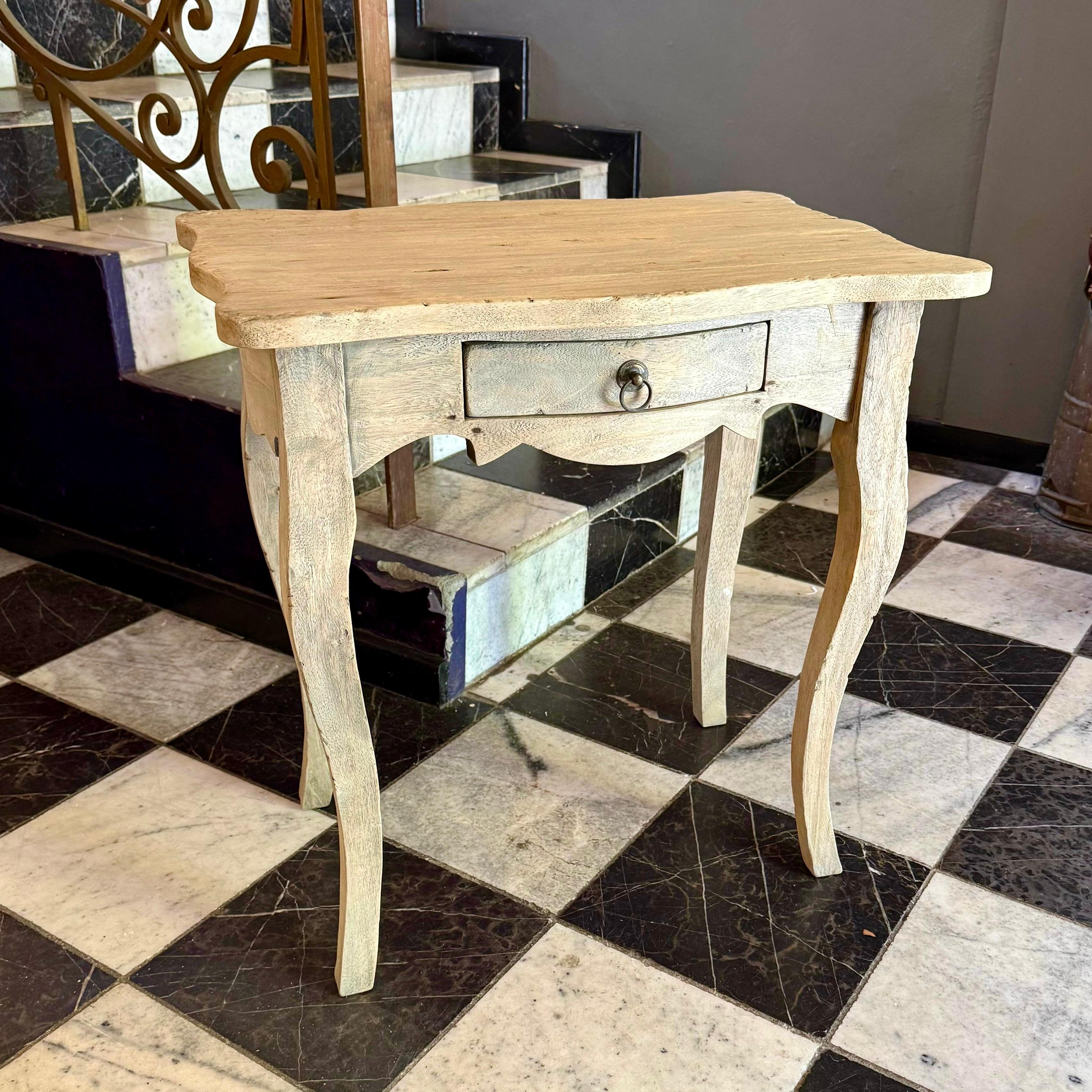 Whitewashed Oak Side Tables