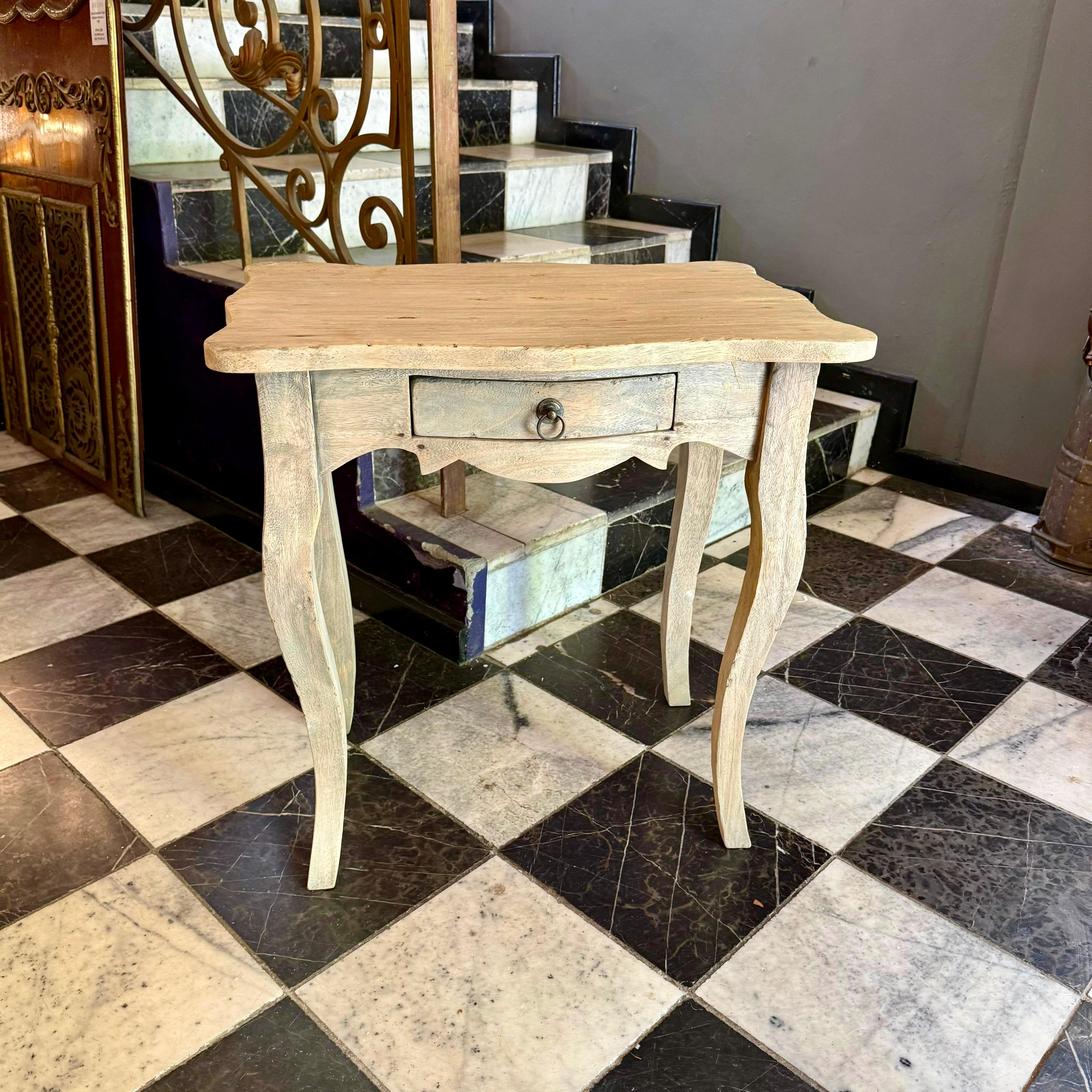 Whitewashed Oak Side Tables
