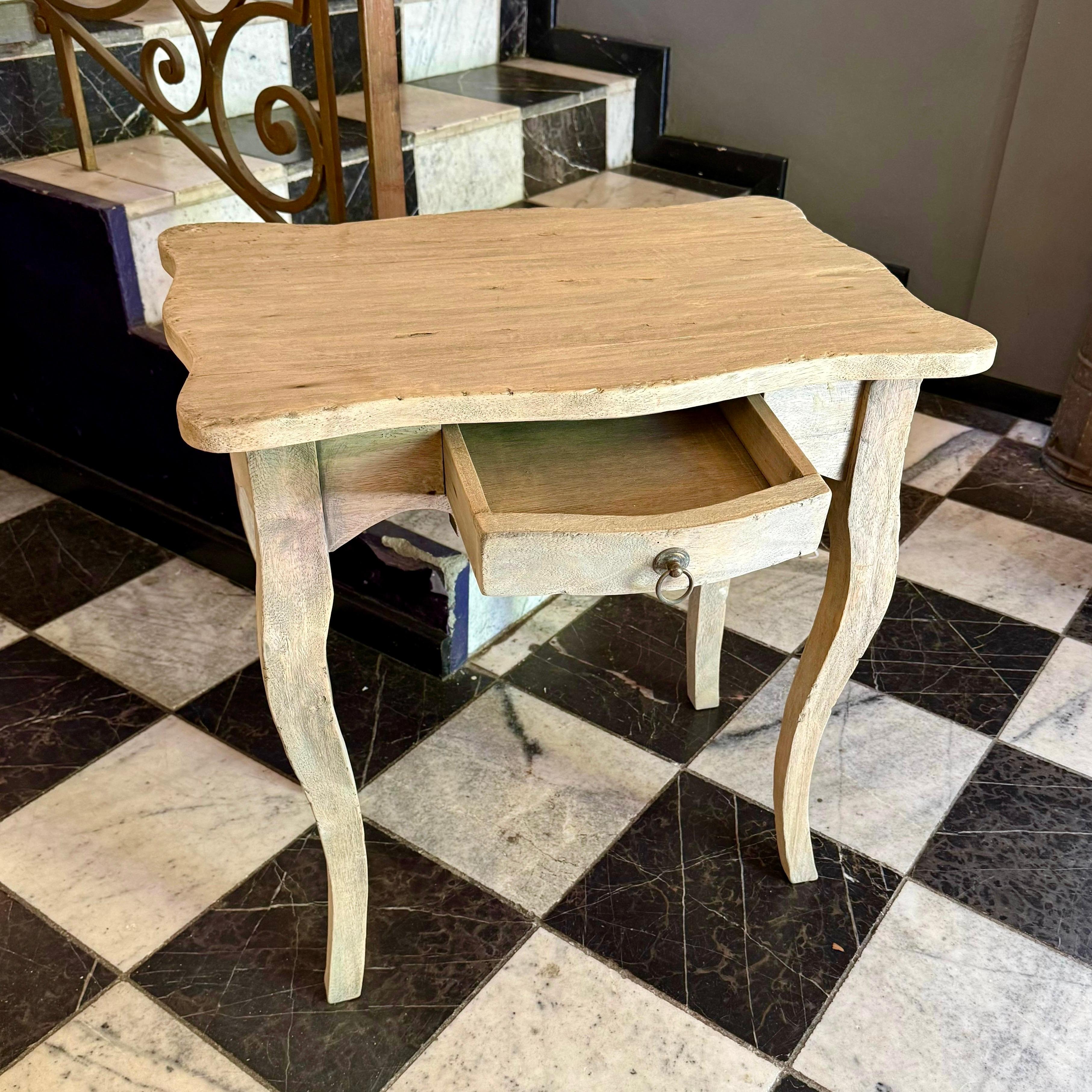 Whitewashed Oak Side Tables