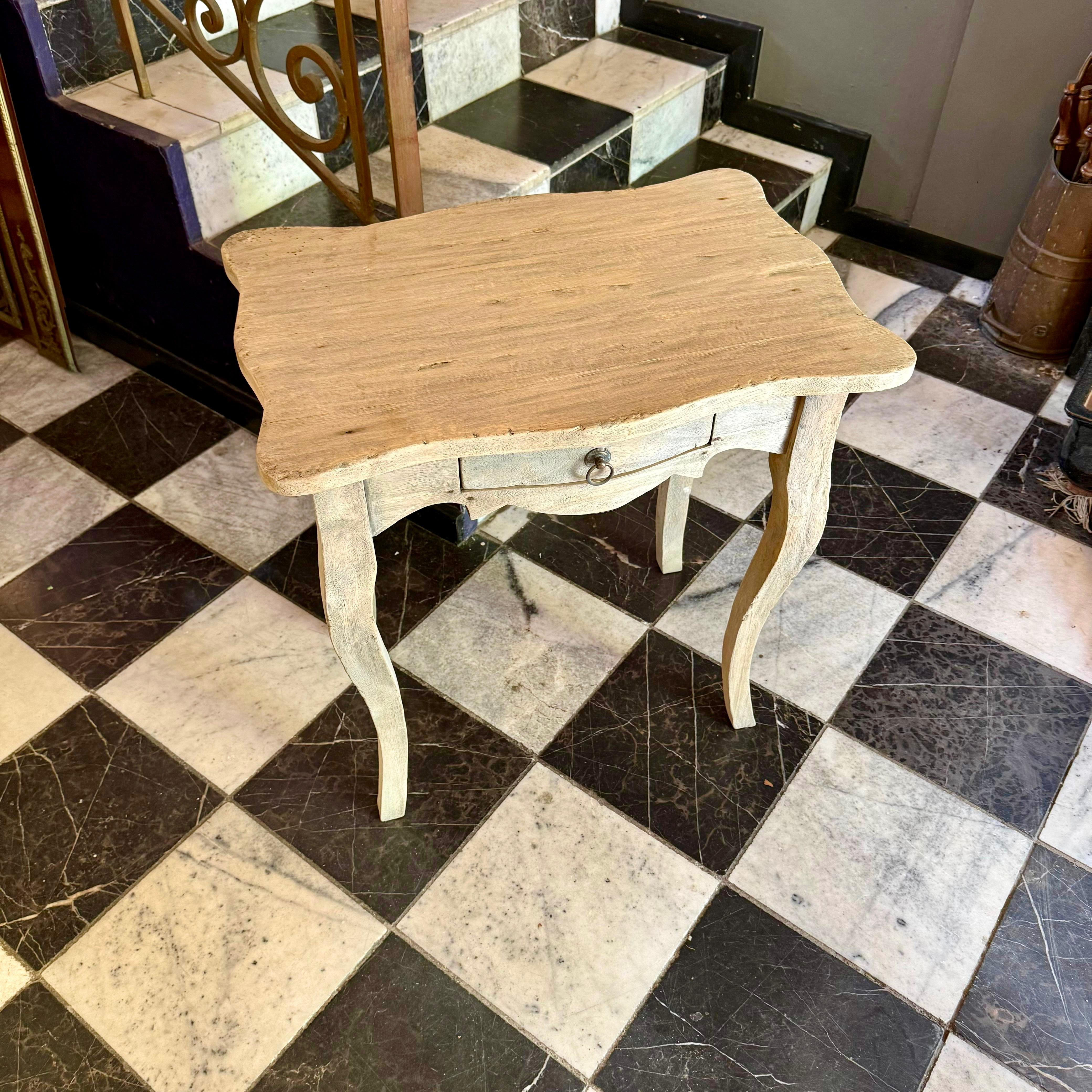 Whitewashed Oak Side Tables