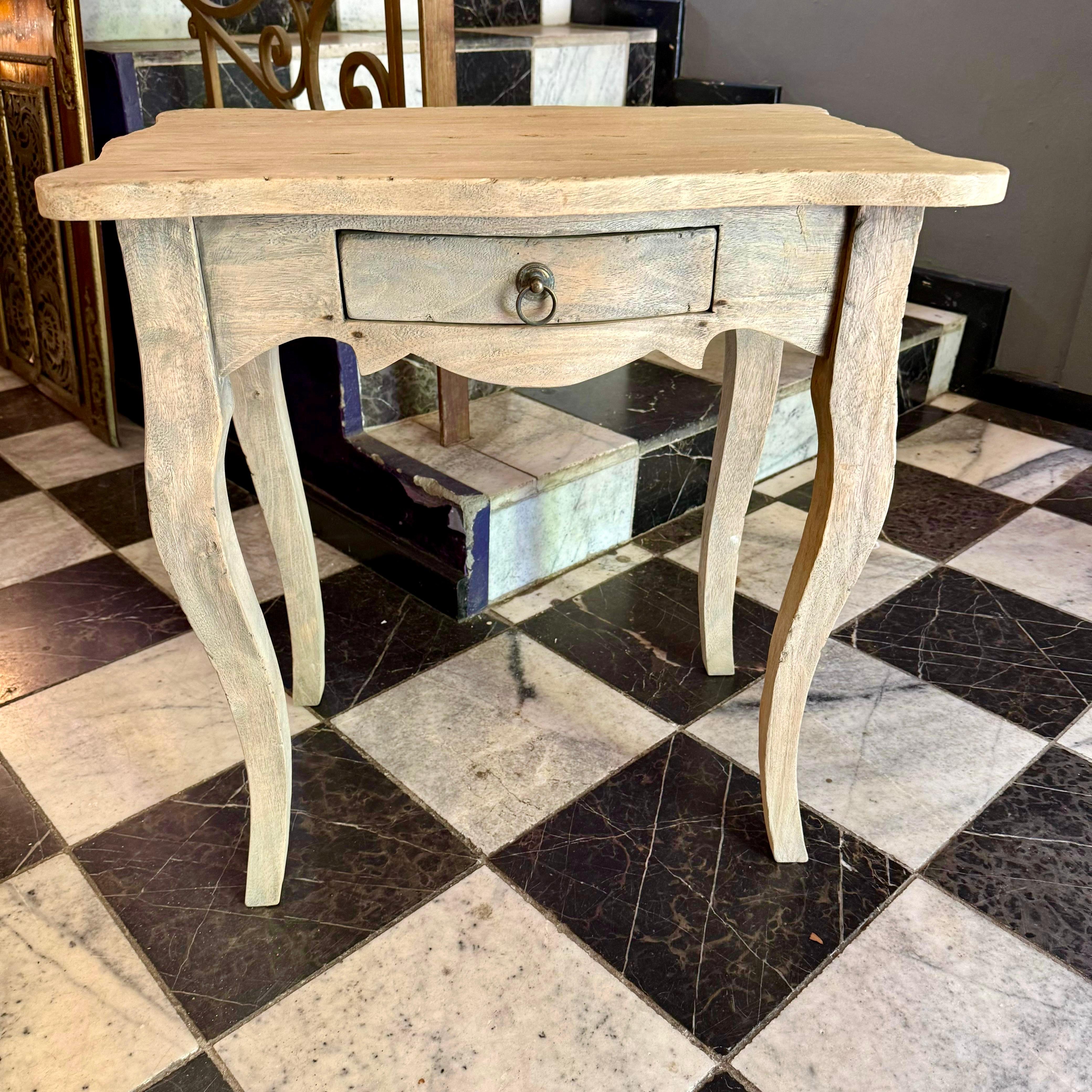 Whitewashed Oak Side Tables