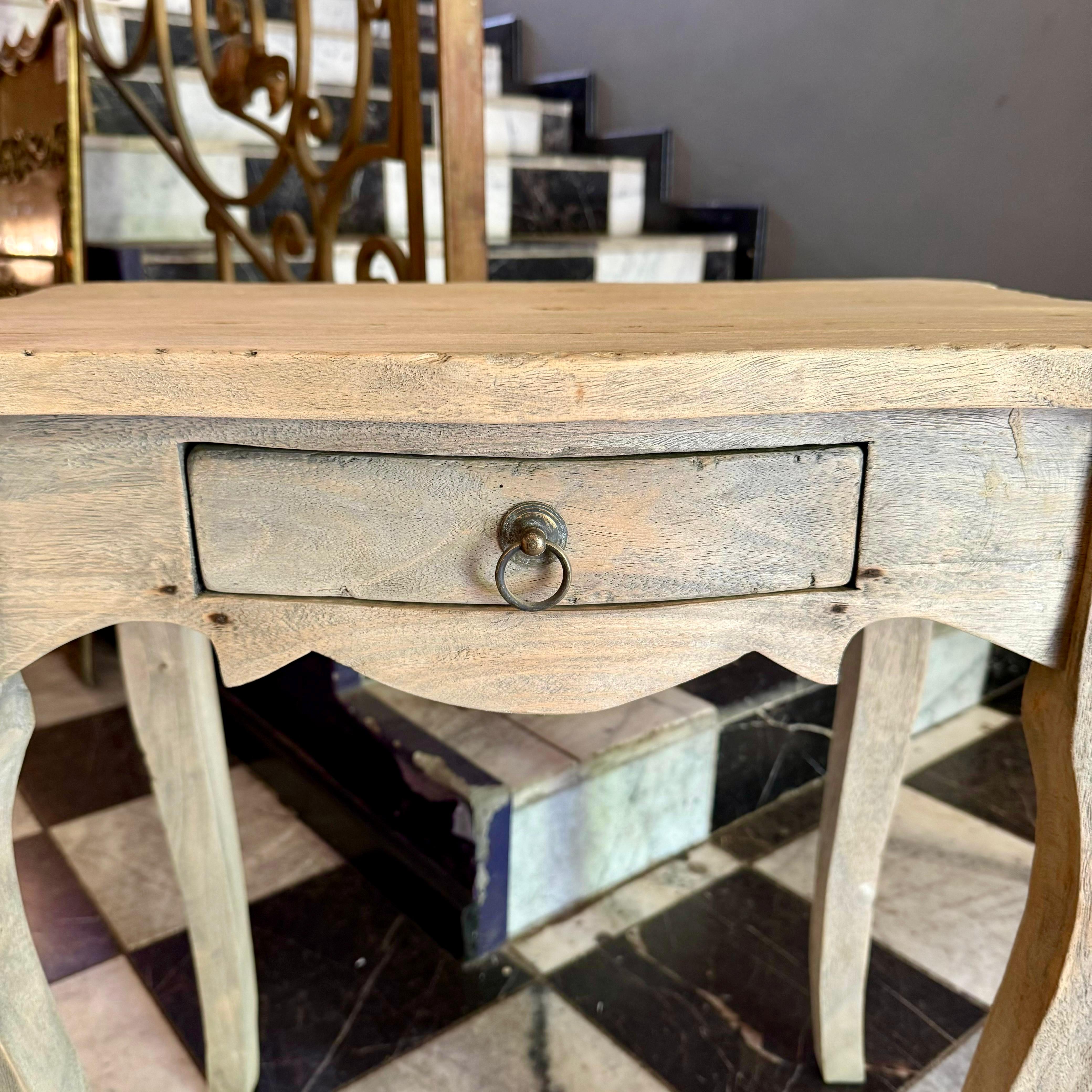 Whitewashed Oak Side Tables