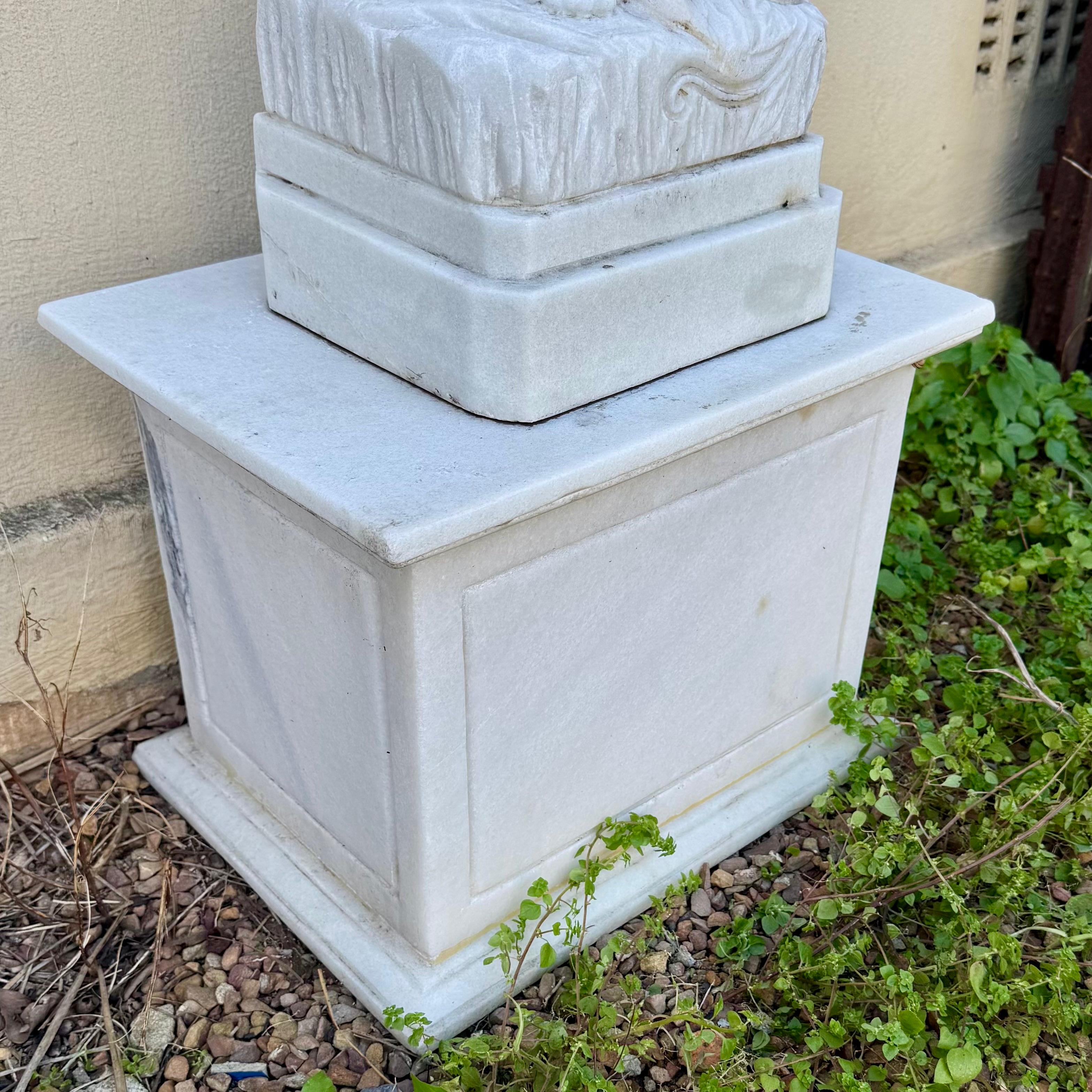 White Marble Plinth