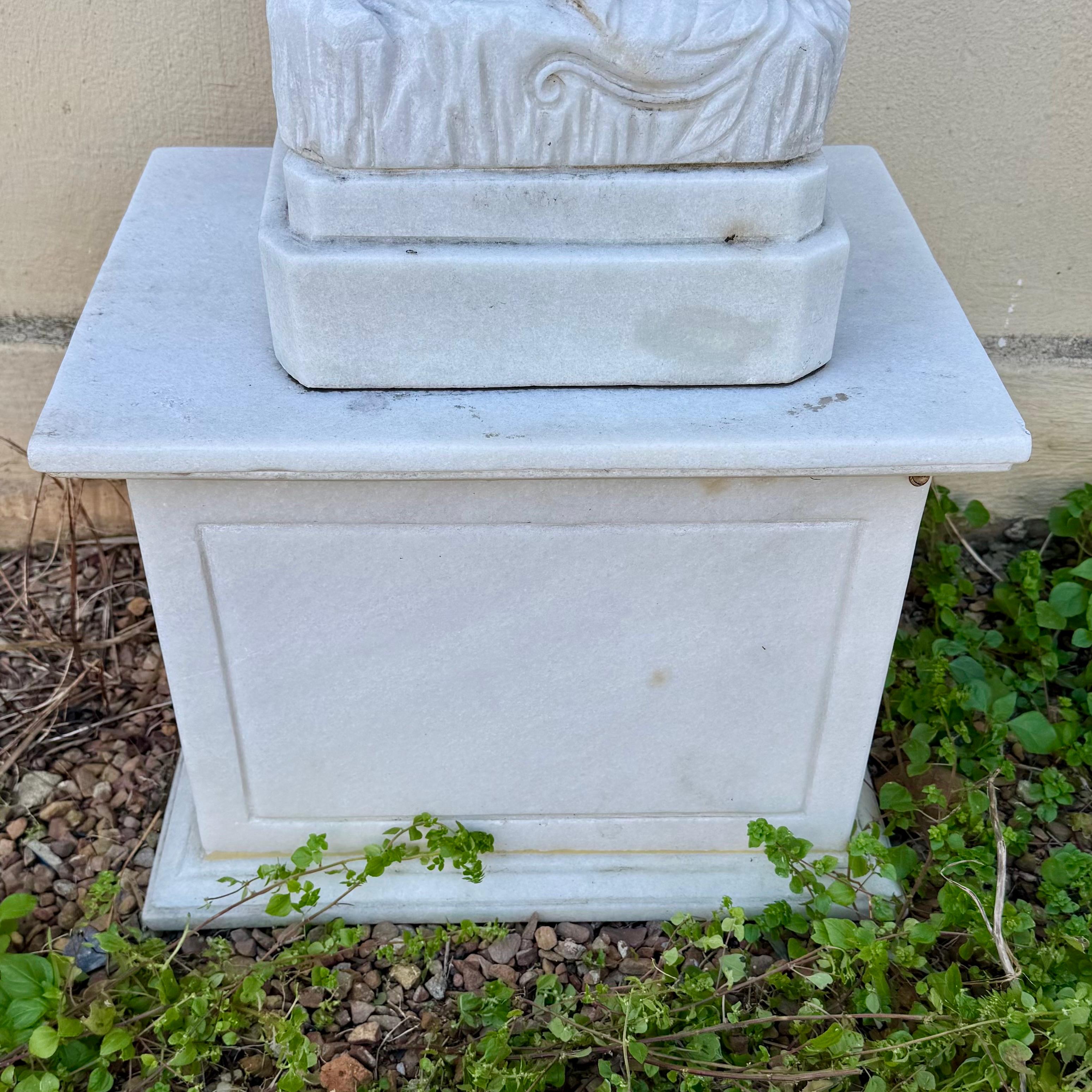 White Marble Plinth